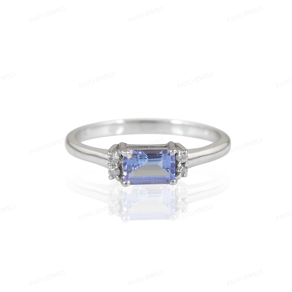 Natural Tanzanite Ring-925 Sterling Silver-December Birthstone Jewelry-Gemstone Minimalist Ring-Blue Tanzanite Jewelry-Anniversary Gift