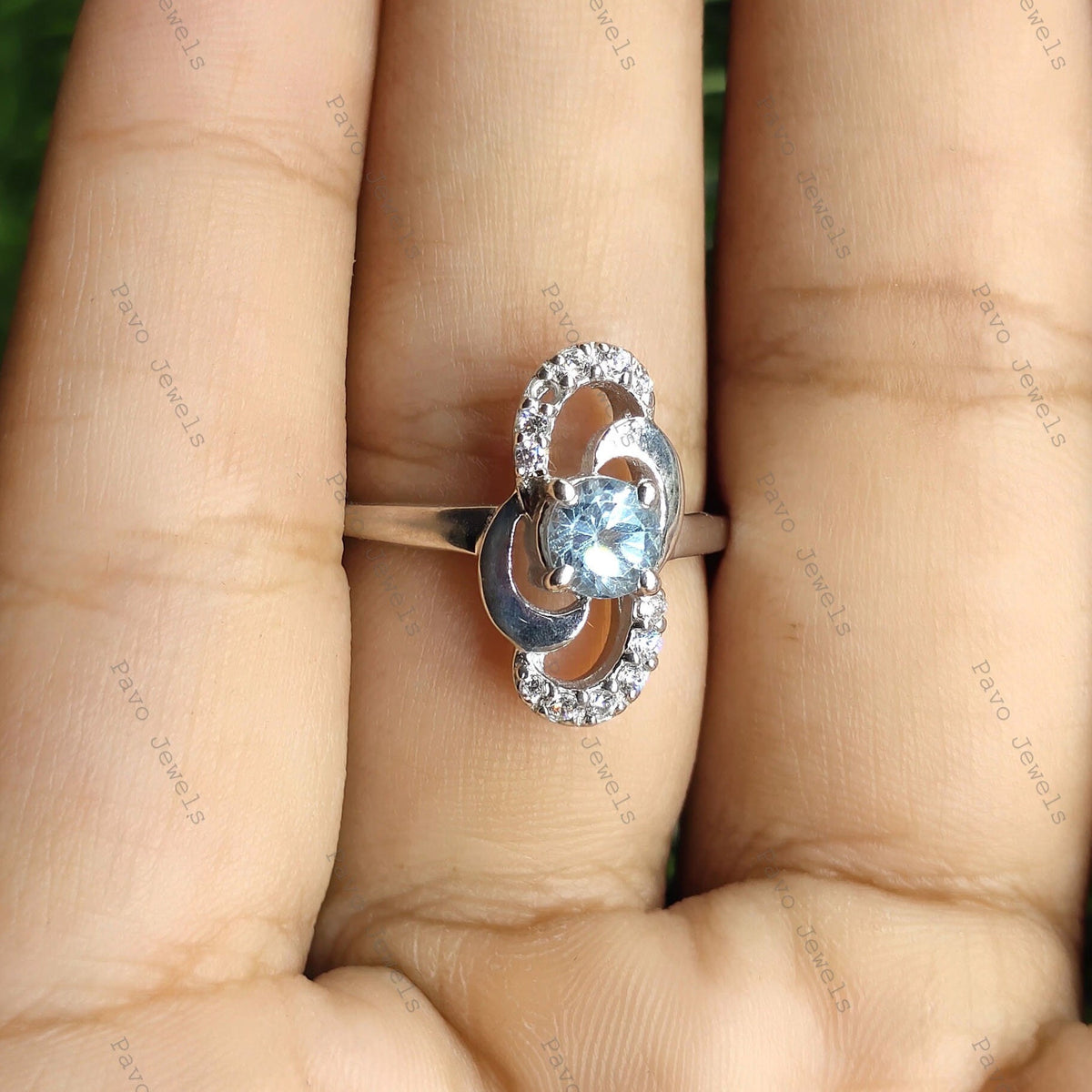 Blue Topaz Ring: Sterling Silver Gemstone Jewelry, November Birthstone