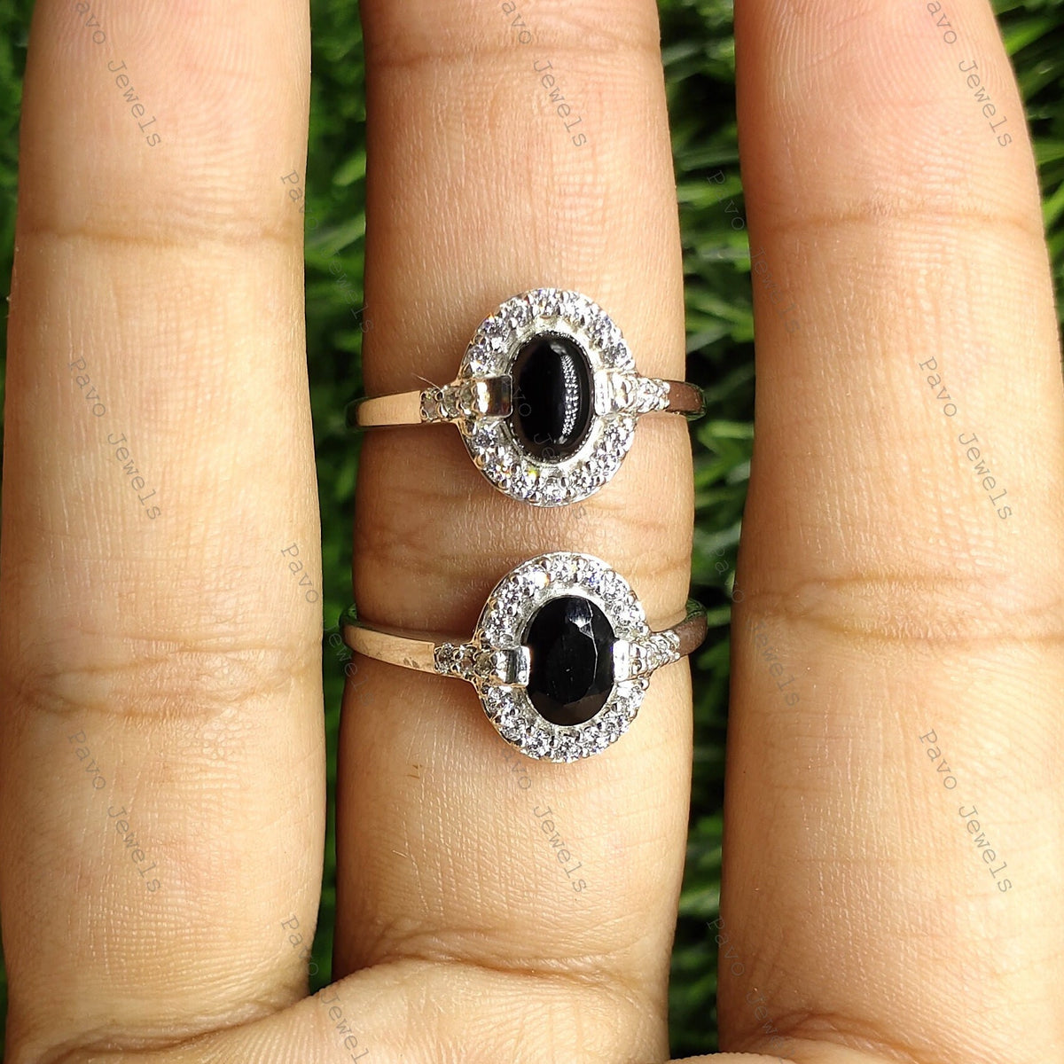 Black Onyx Ring Sterling Silver: Minimalist Oval Gemstone, Christmas Jewelry