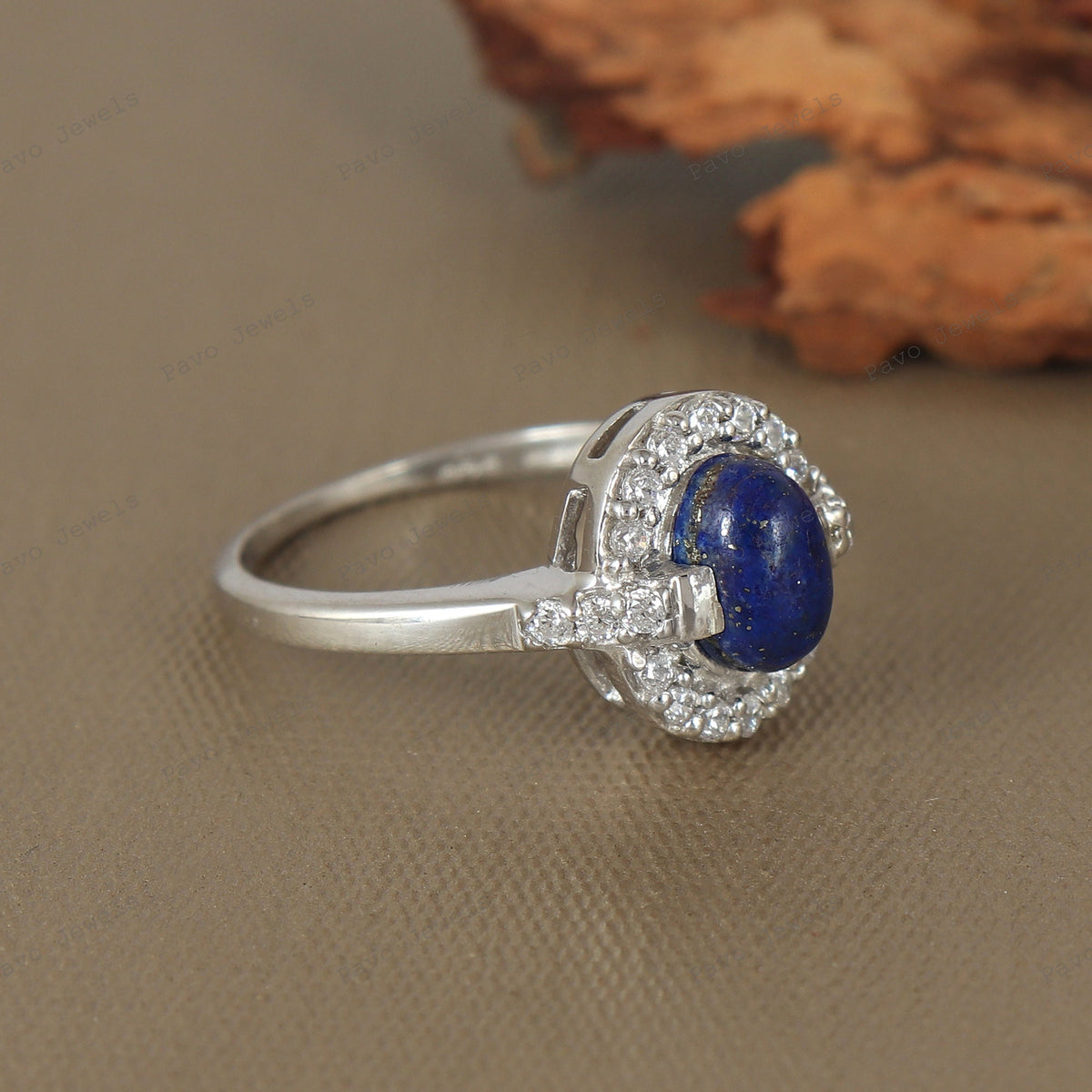 Lapis Lazuli Ring: Handmade Sterling Silver Promise Ring For Christmas