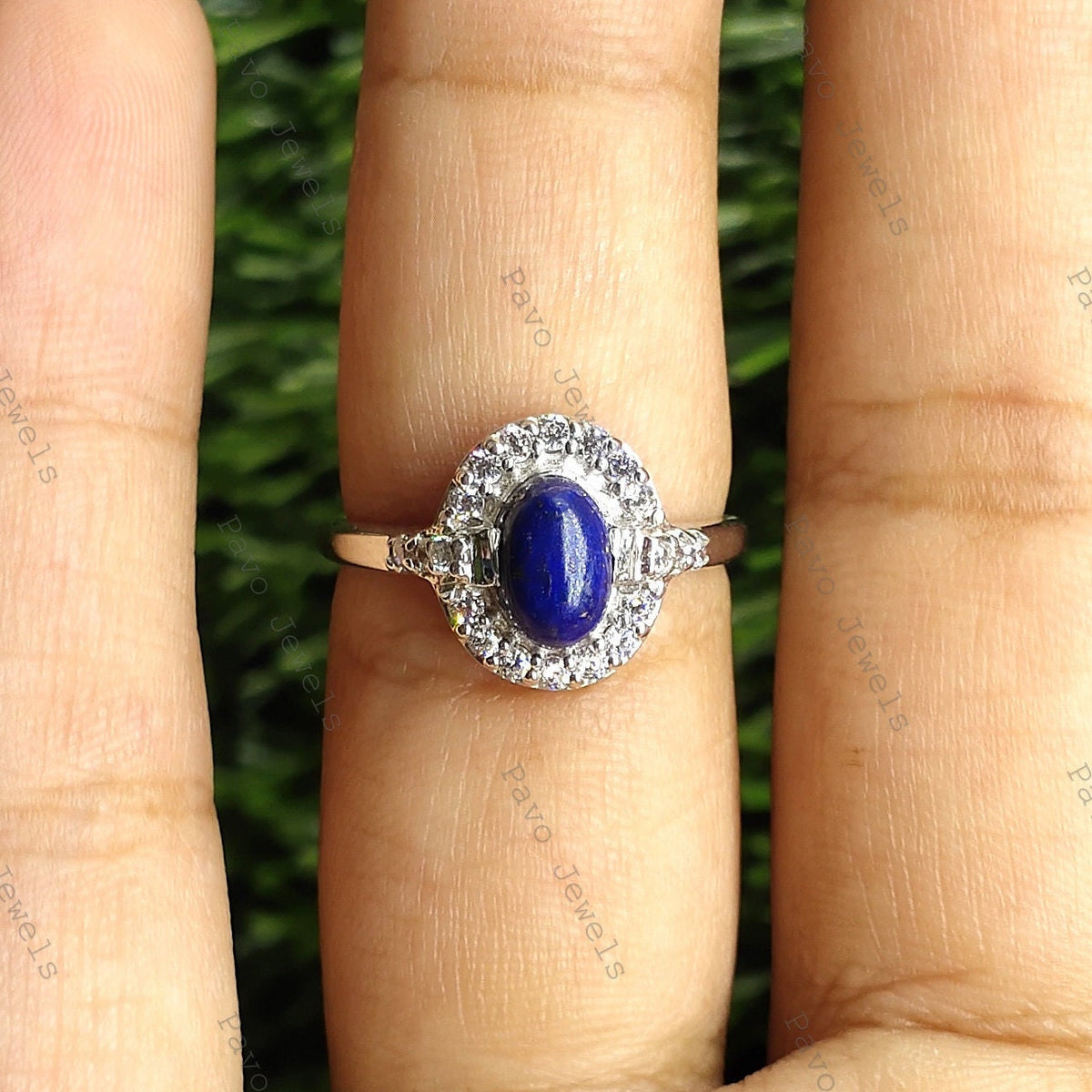 Lapis Lazuli Ring: Handmade Sterling Silver Promise Ring For Christmas