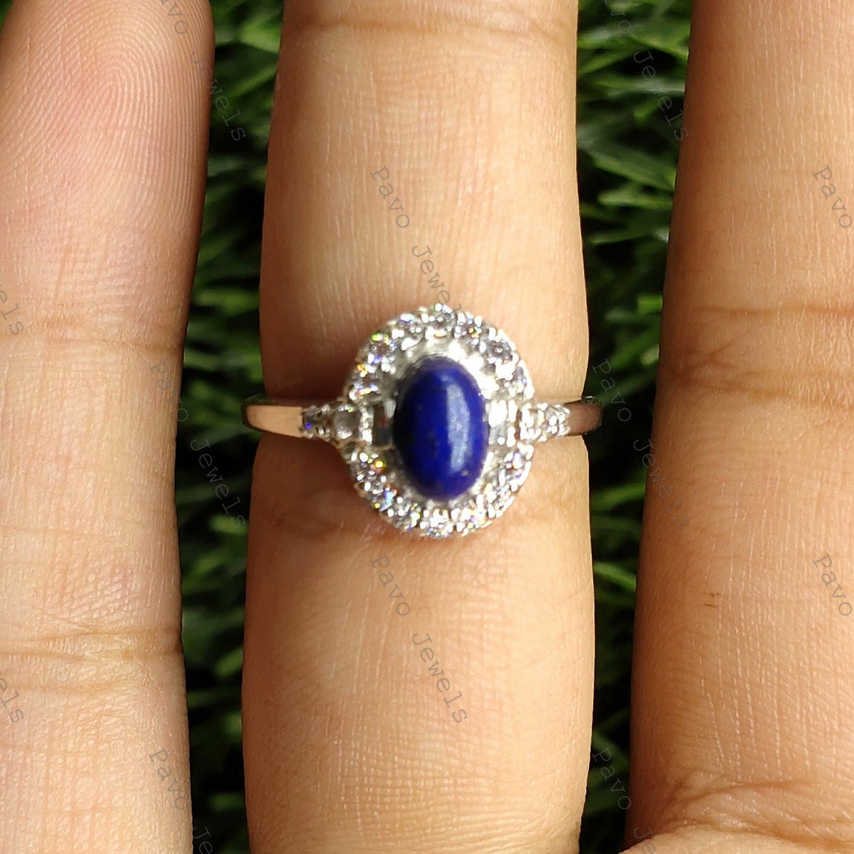 Lapis Lazuli Ring: Handmade Sterling Silver Promise Ring For Christmas