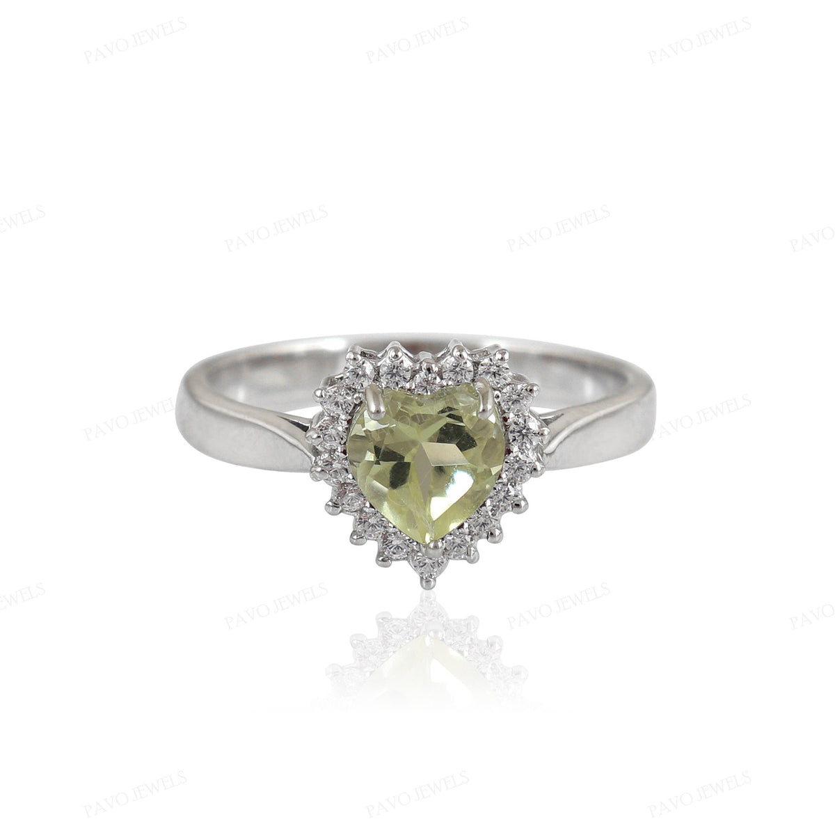 Handmade Lemon Topaz Ring 925 Silver Yellow Gemstone Rings Gifts