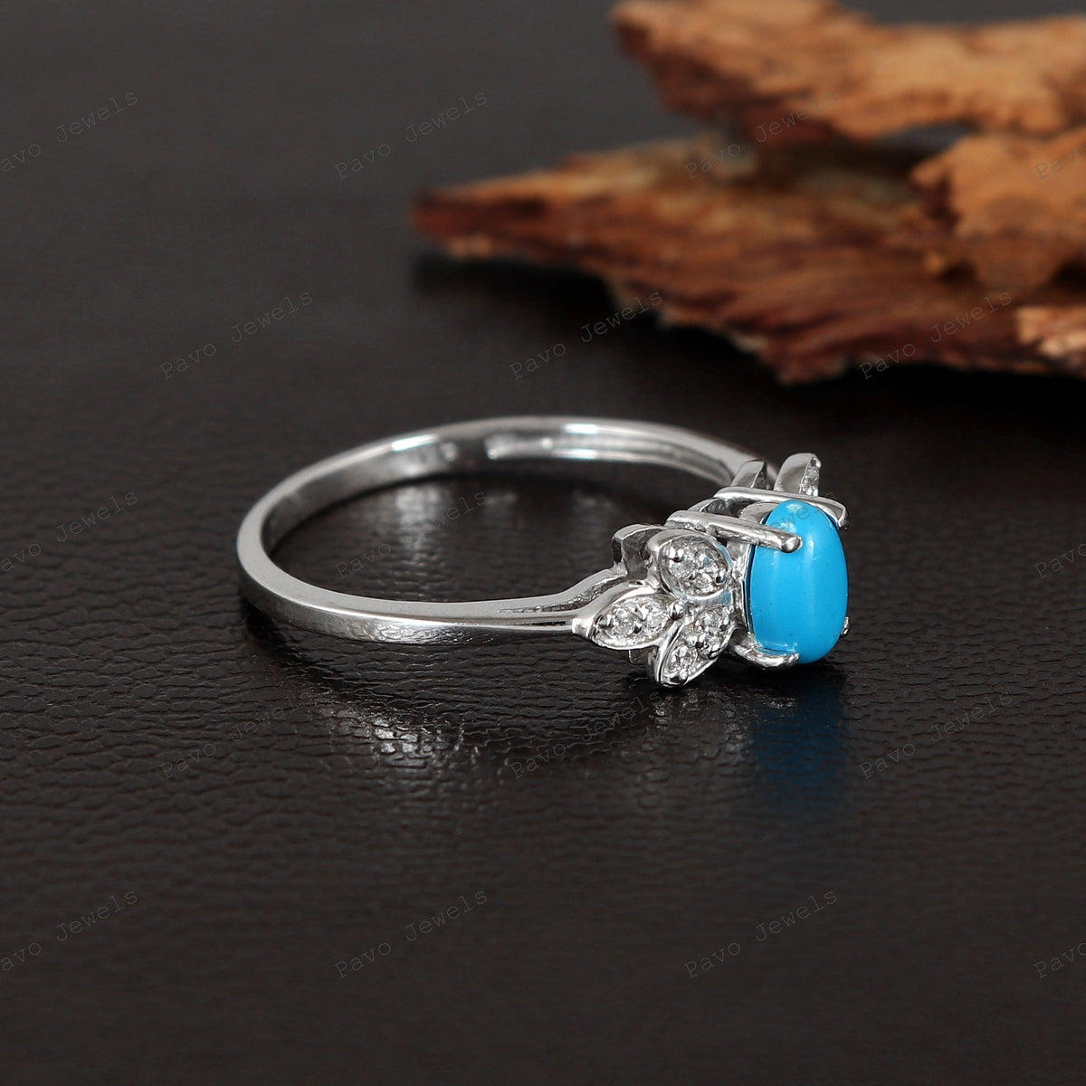 Oval Turquoise Sterling Silver Ring: Minimalist December Birthstone, Christmas Gift Her