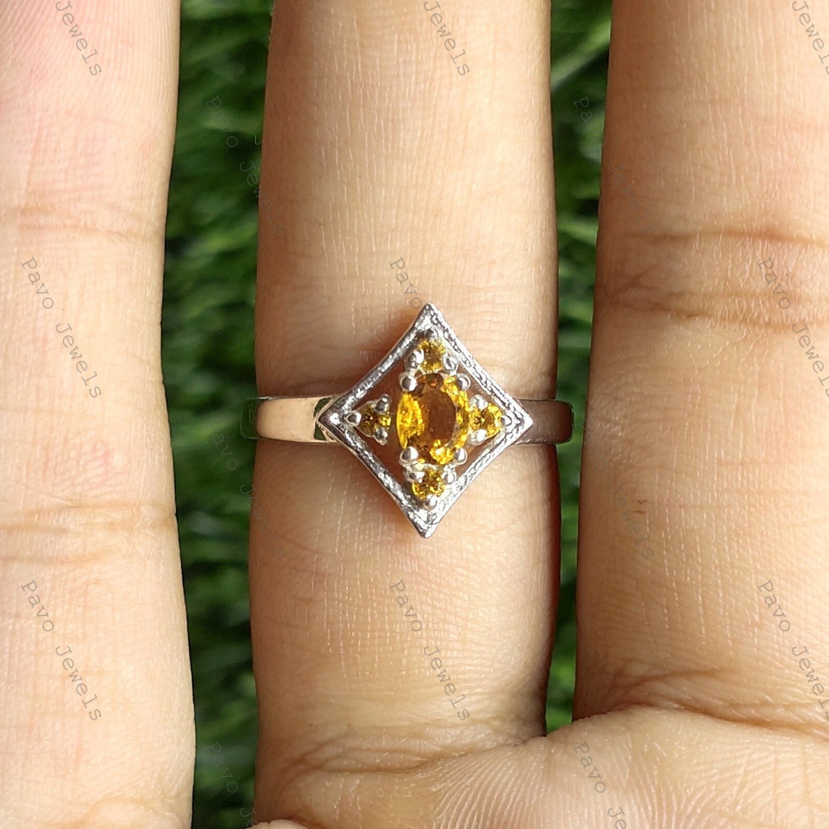 Handmade Sterling Silver Ring, Citrine Gemstone, Elegant Everyday Jewelry