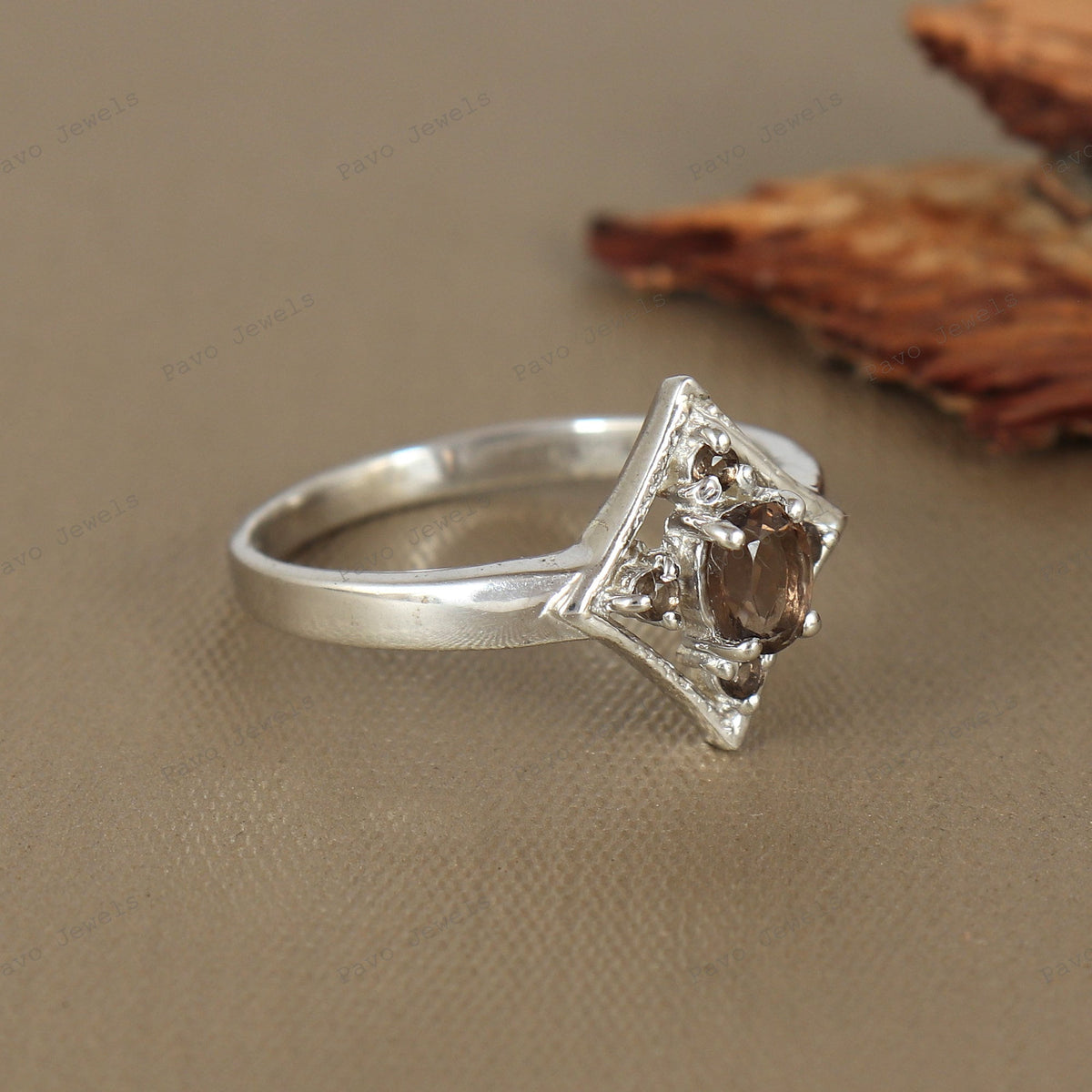 Smoky Quartz Ring: 925 Sterling Silver, Handmade Gemstone Jewelry