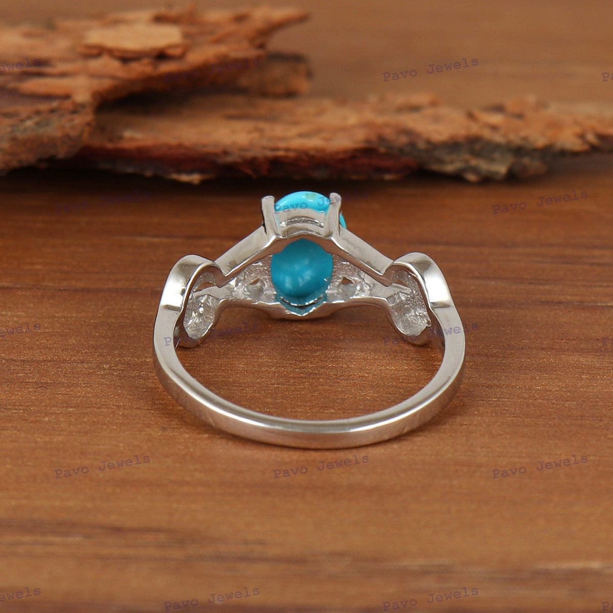 Turquoise Ring Sterling Silver Boho Statement December Birthstone Gifts