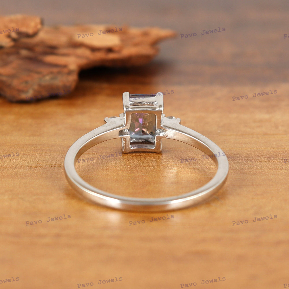 Mystic Topaz Ring, Sterling Silver Handmade Minimalist Jewelry
