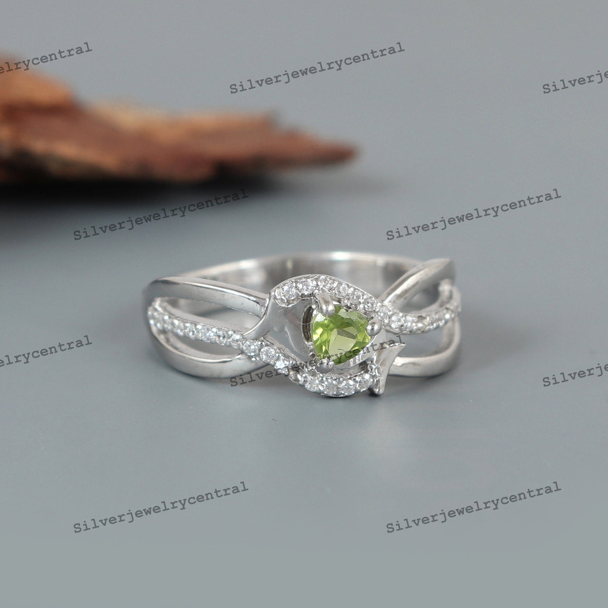 Peridot Ring: Sterling Silver August Birthstone, Gifts For Her