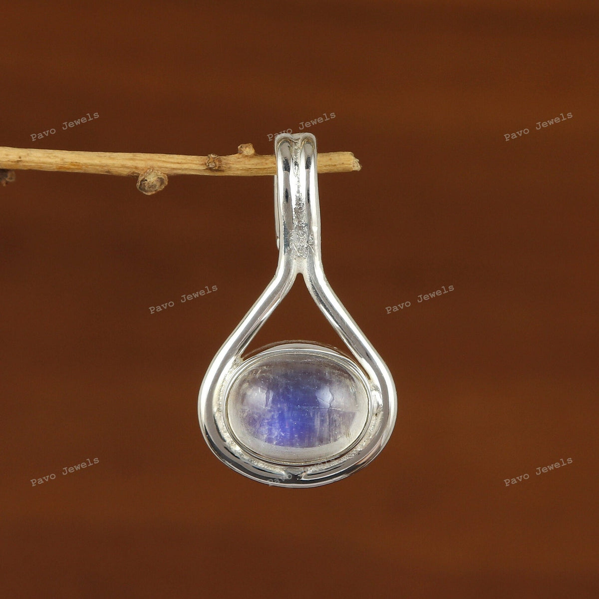 Rainbow Moonstone Pendant, 925 Sterling Silver, Handmade Jewelry Gift
