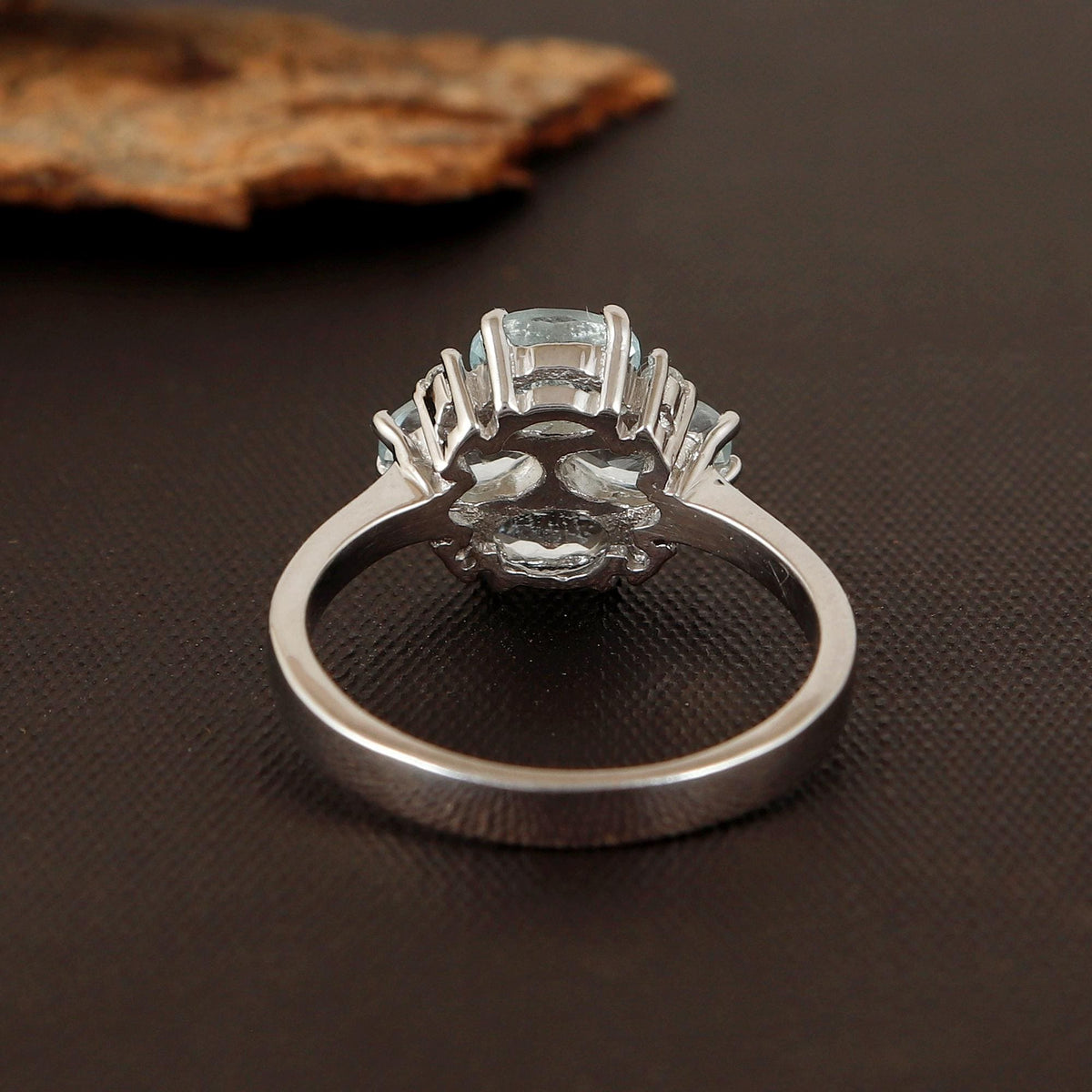 Natural Aquamarine Gemstone Ring-925 Sterling Silver Jewelry-Oval Cut Gemstone-March Birthstone Ring-Aquamarine Jewelry-Gift for Engagement