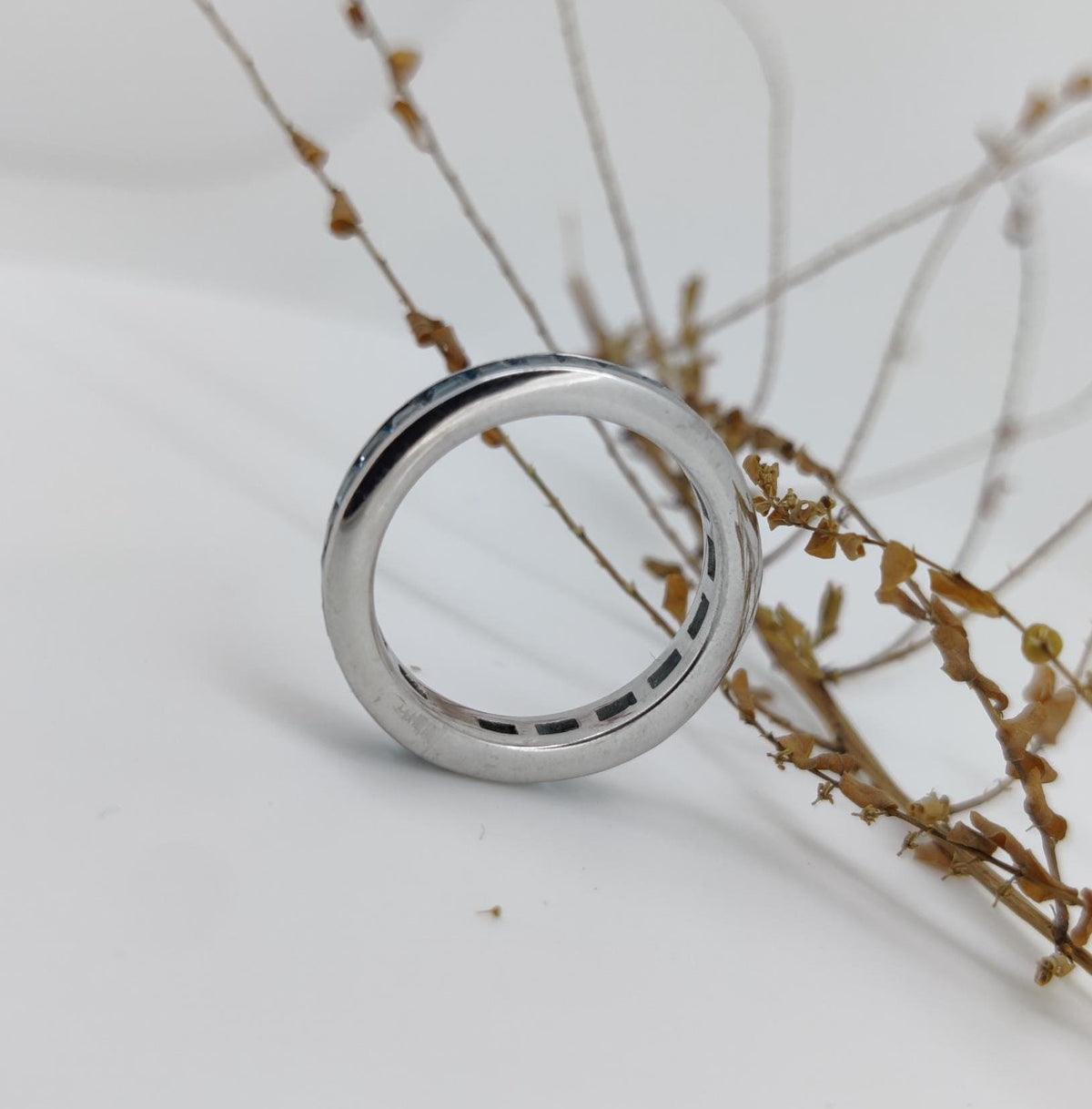 Blue Topaz Sterling Silver Ring: Square Gemstone Band, December Birthstone