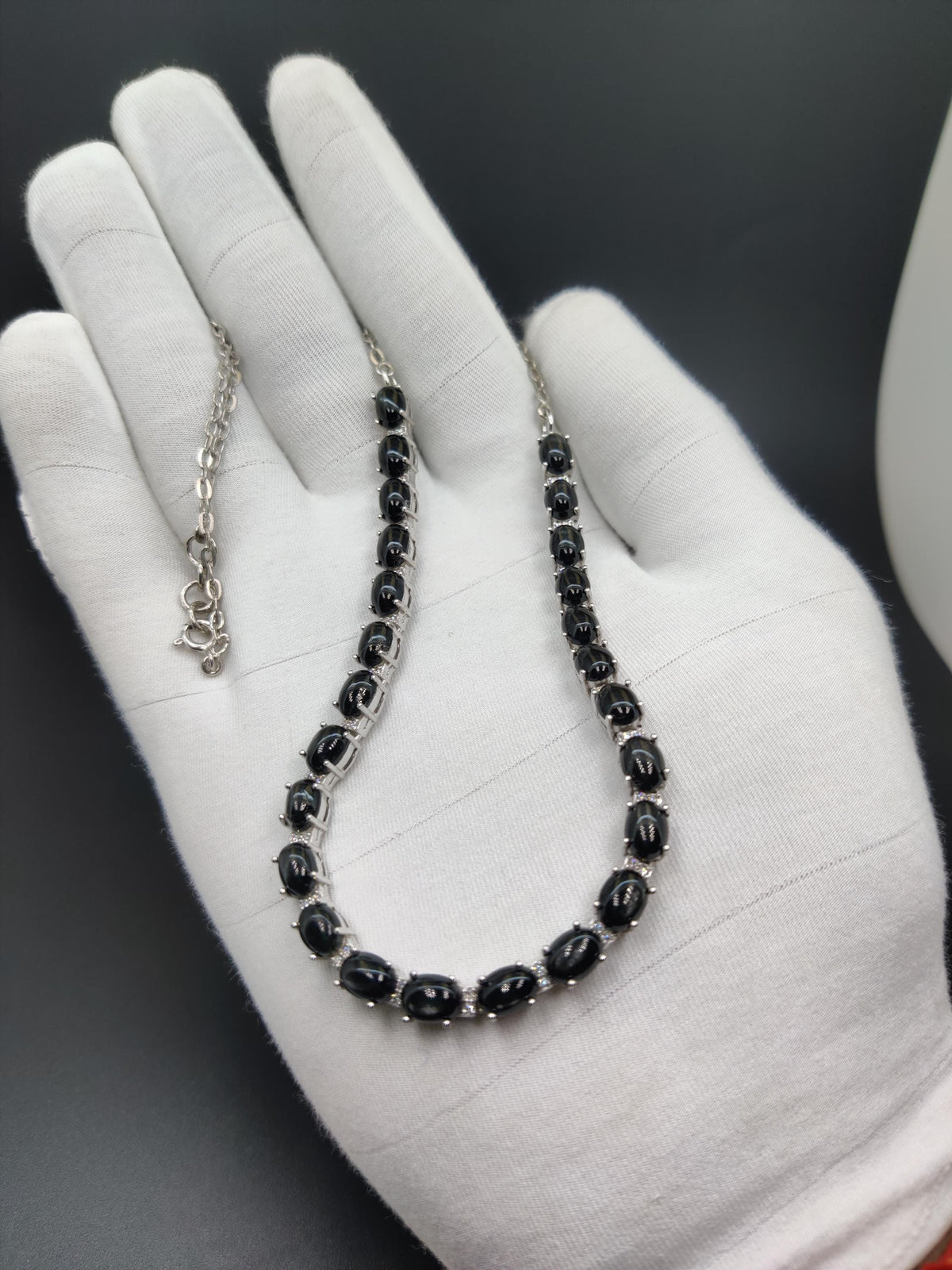 Black Star Necklace Earrings Set, Sterling Silver, Handmade Gemstone Jewelry