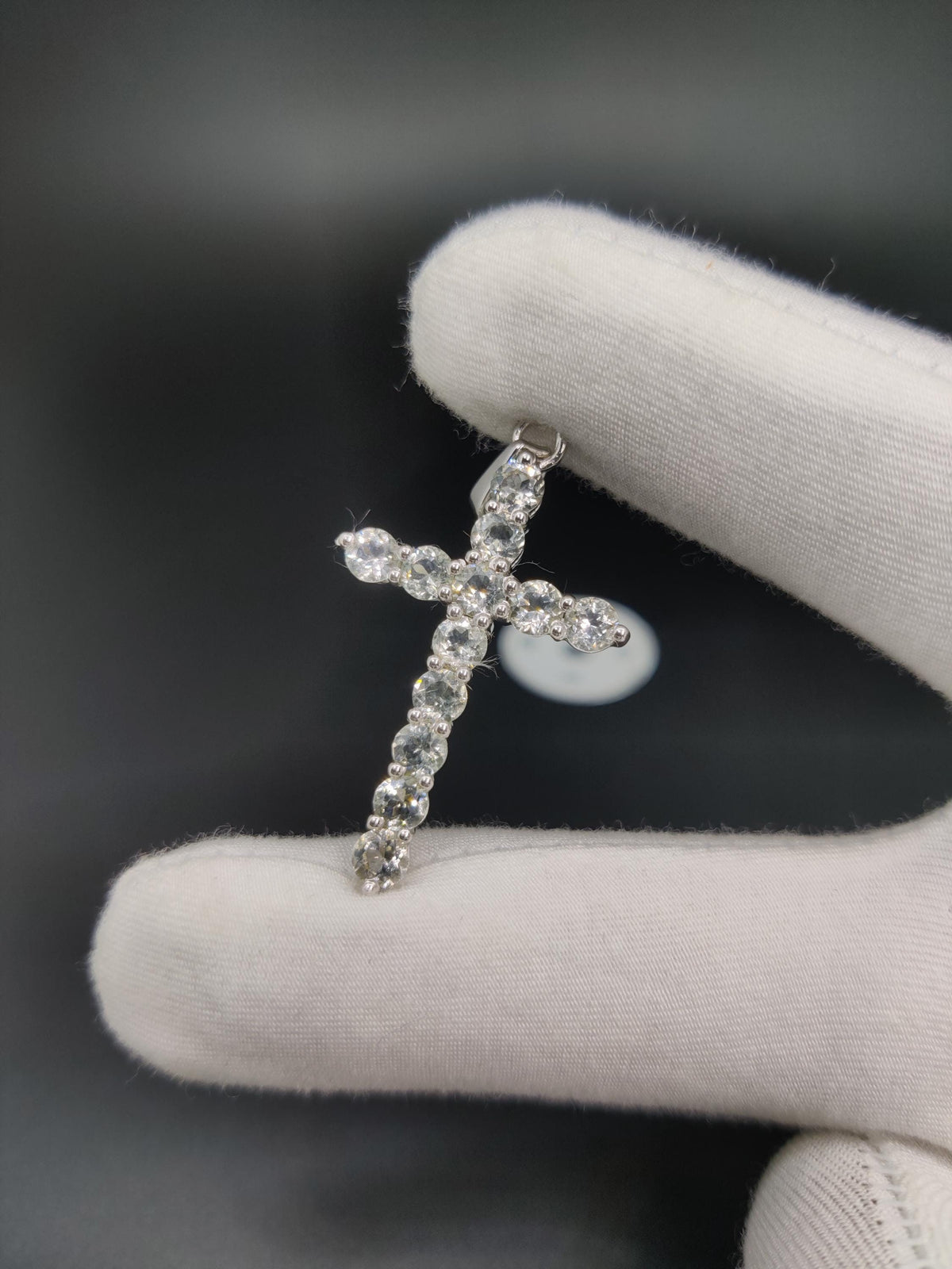 Green Amethyst Holy Cross Pendant: 925 Sterling Silver Necklace