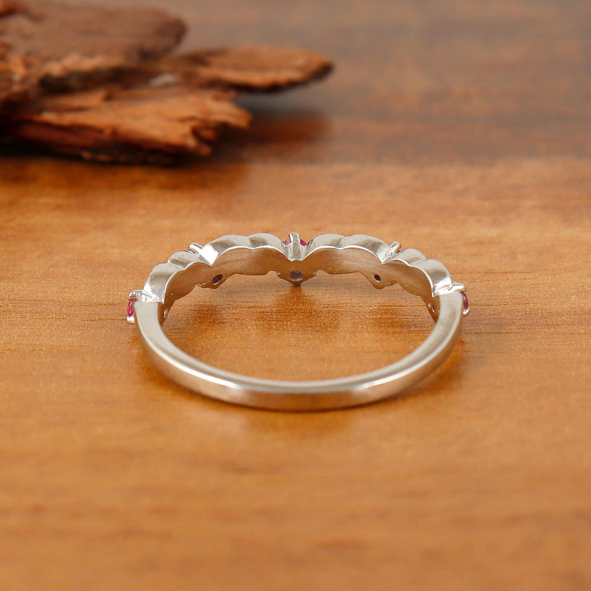 Natural Ruby Ring-925 Sterling Silver-July Birthstone -Ruby Stackable Jewelry-Anniversary Gift