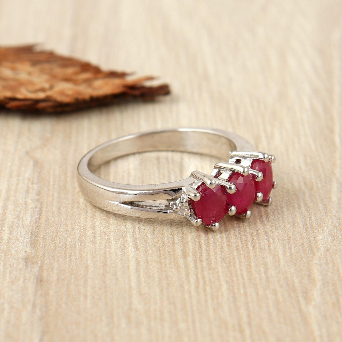 Oval Ruby Ring: Handmade 925 Sterling Silver July Birthstone