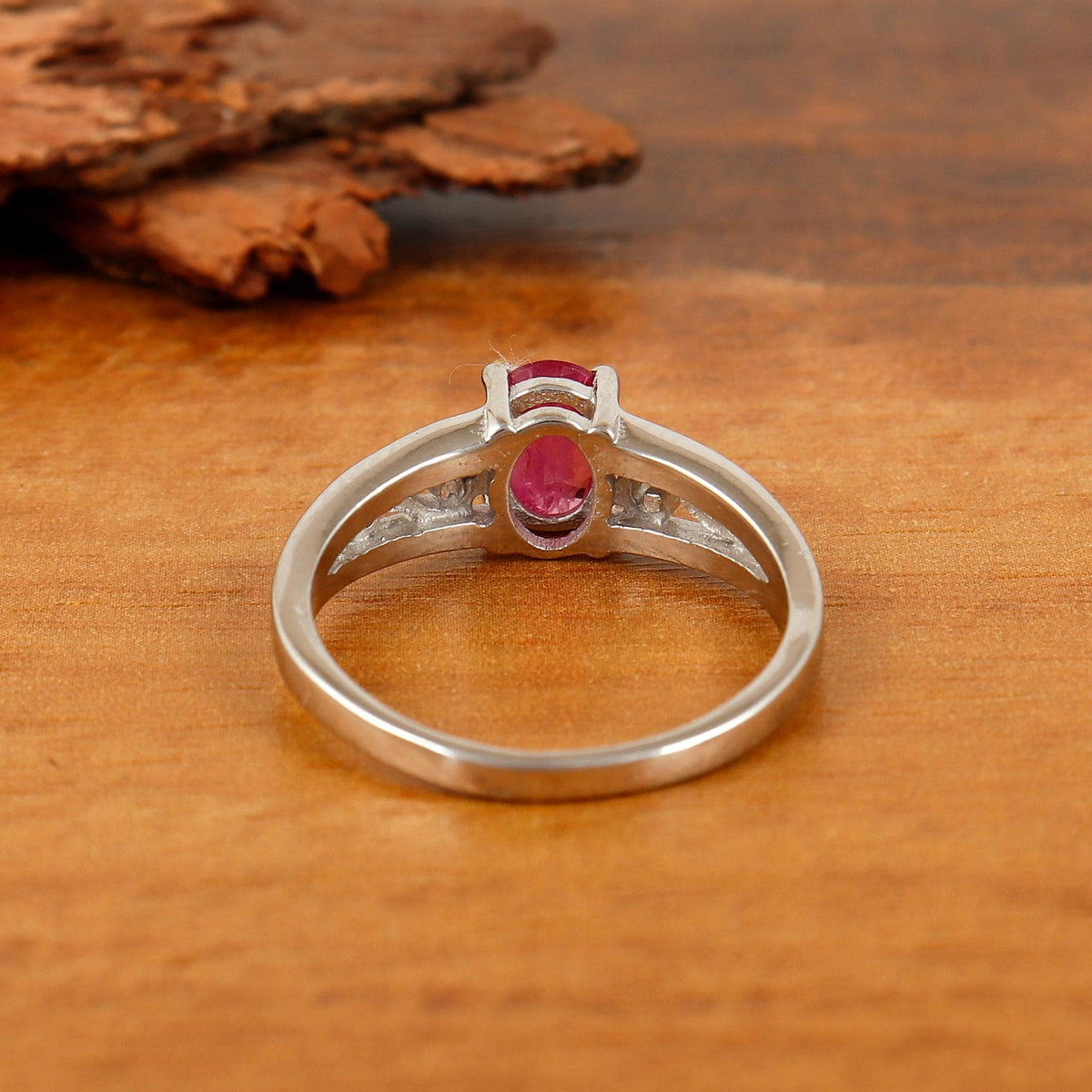 Handmade Ruby Gemstone Ring Sterling Silver July Birthstone