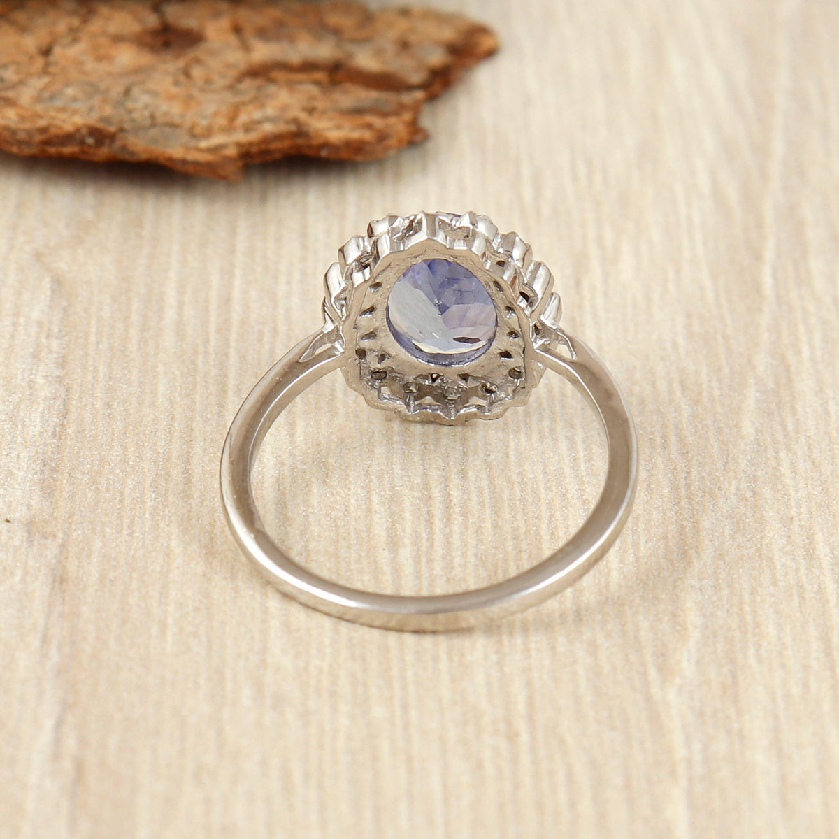 Natural Tanzanite Ring: Sterling Silver December Birthstone, Handmade
