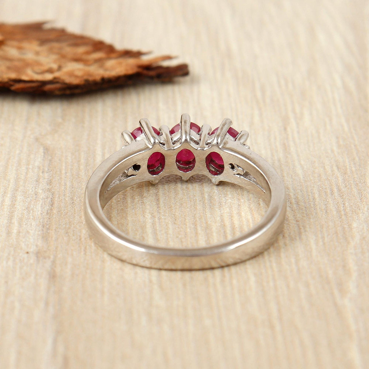 Oval Ruby Ring: Handmade 925 Sterling Silver July Birthstone