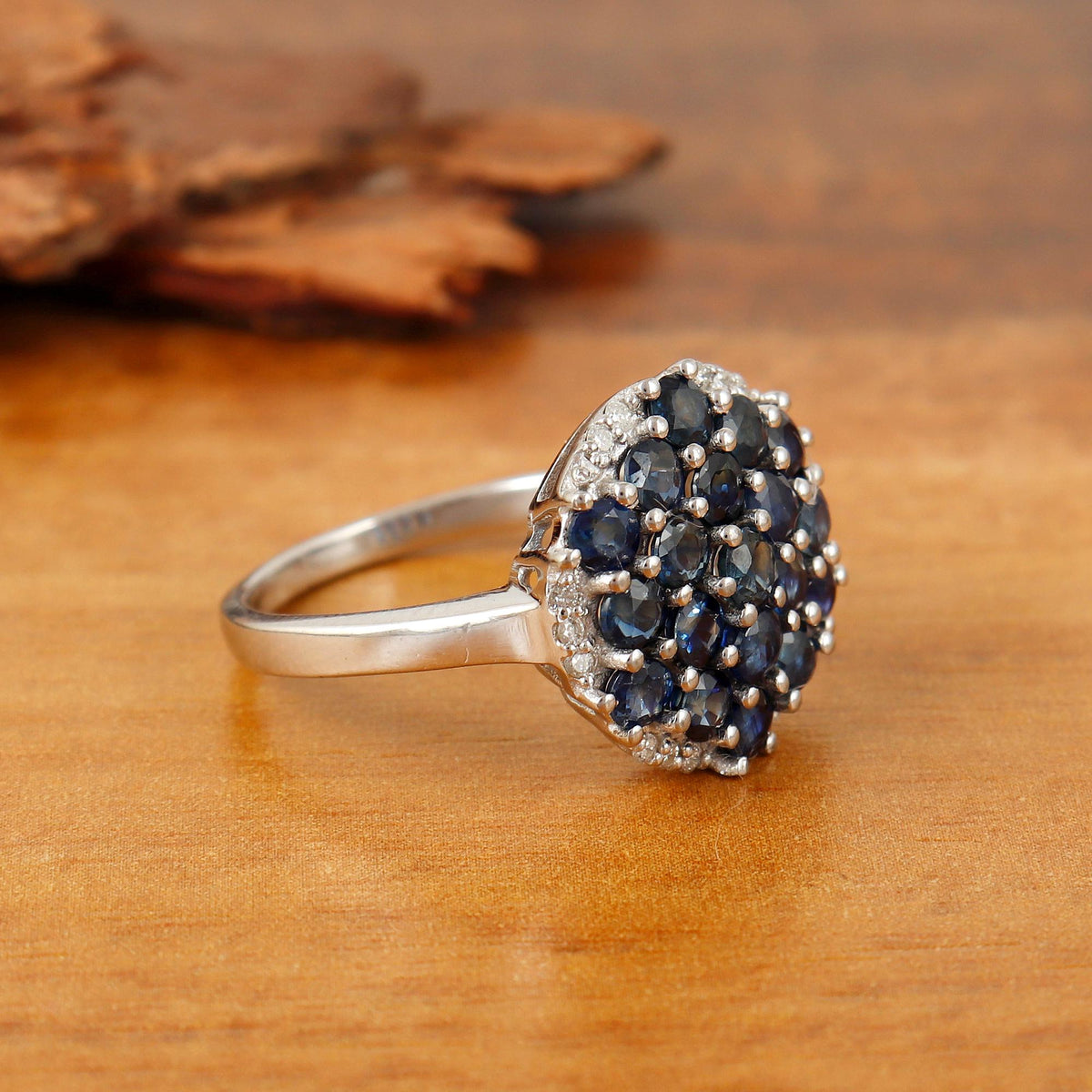 Blue Sapphire Ring, 925 Sterling Silver, Handmade September Birthstone Jewelry Gift