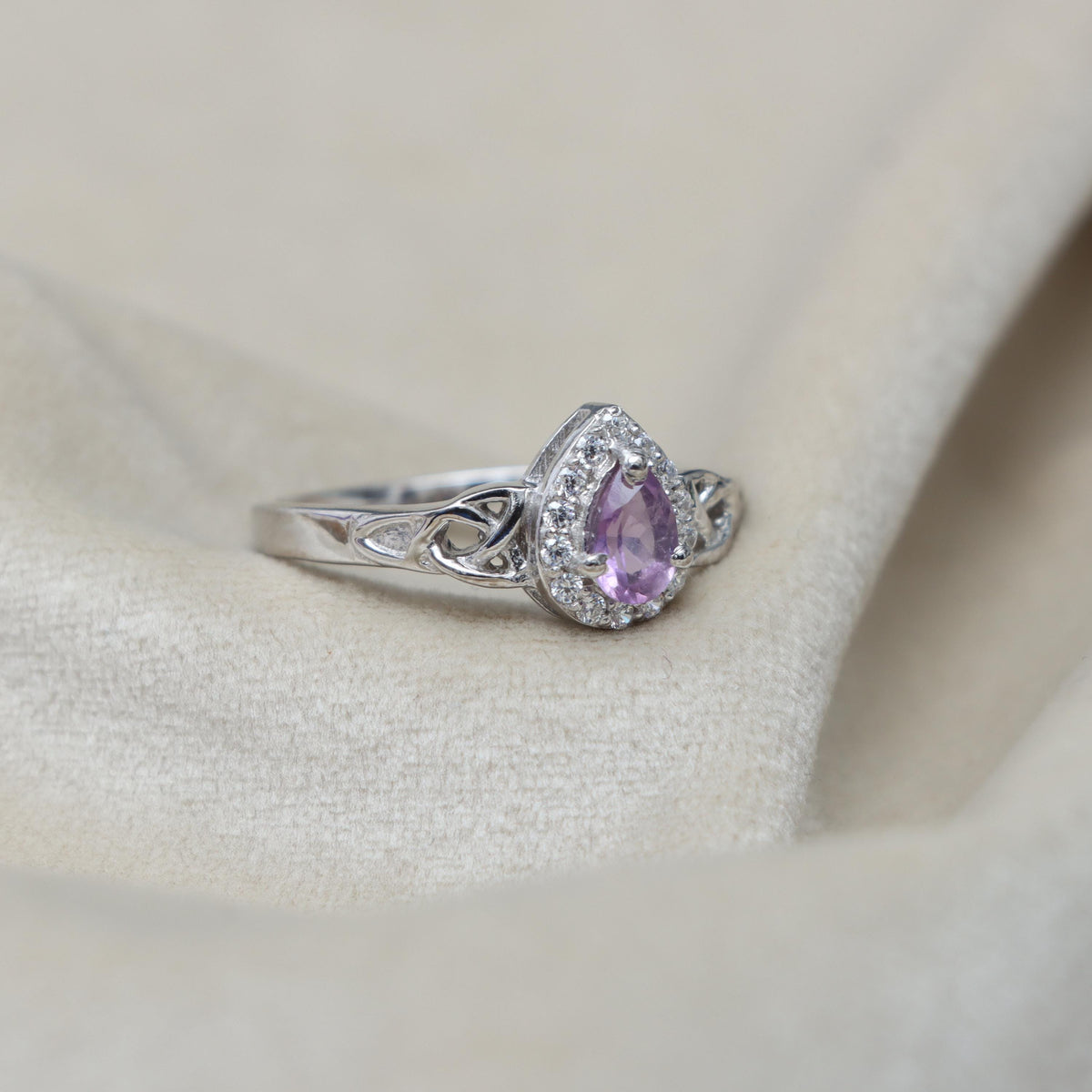 925 Sterling Silver-Amethyst Gemstone Ring- February Birthstone Ring-Promise Ring-Minimalist Amethyst Ring