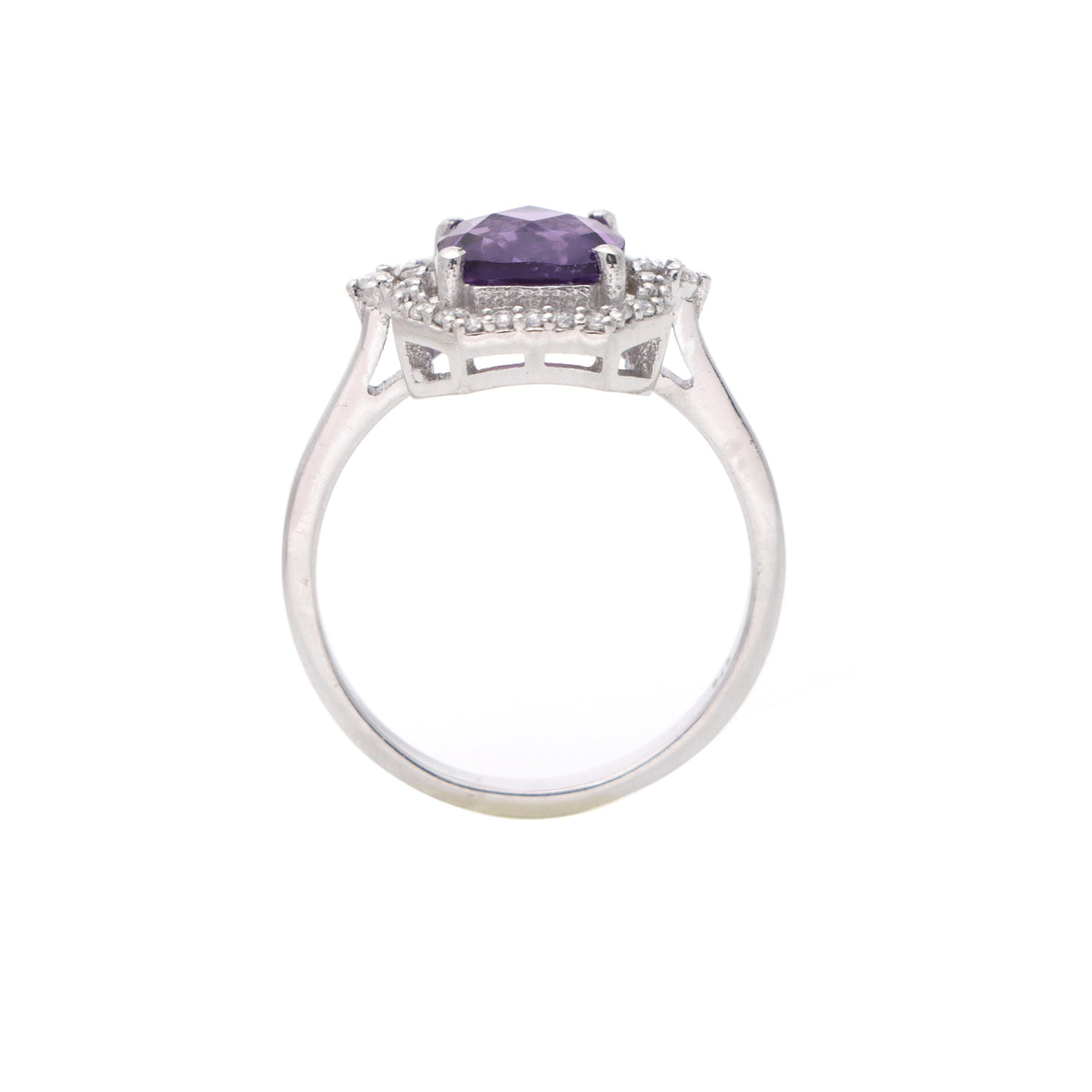 Natural Amethyst Gemstone Ring-925 Sterling Silver Rings-Amethyst Jewelry-February Birthstone