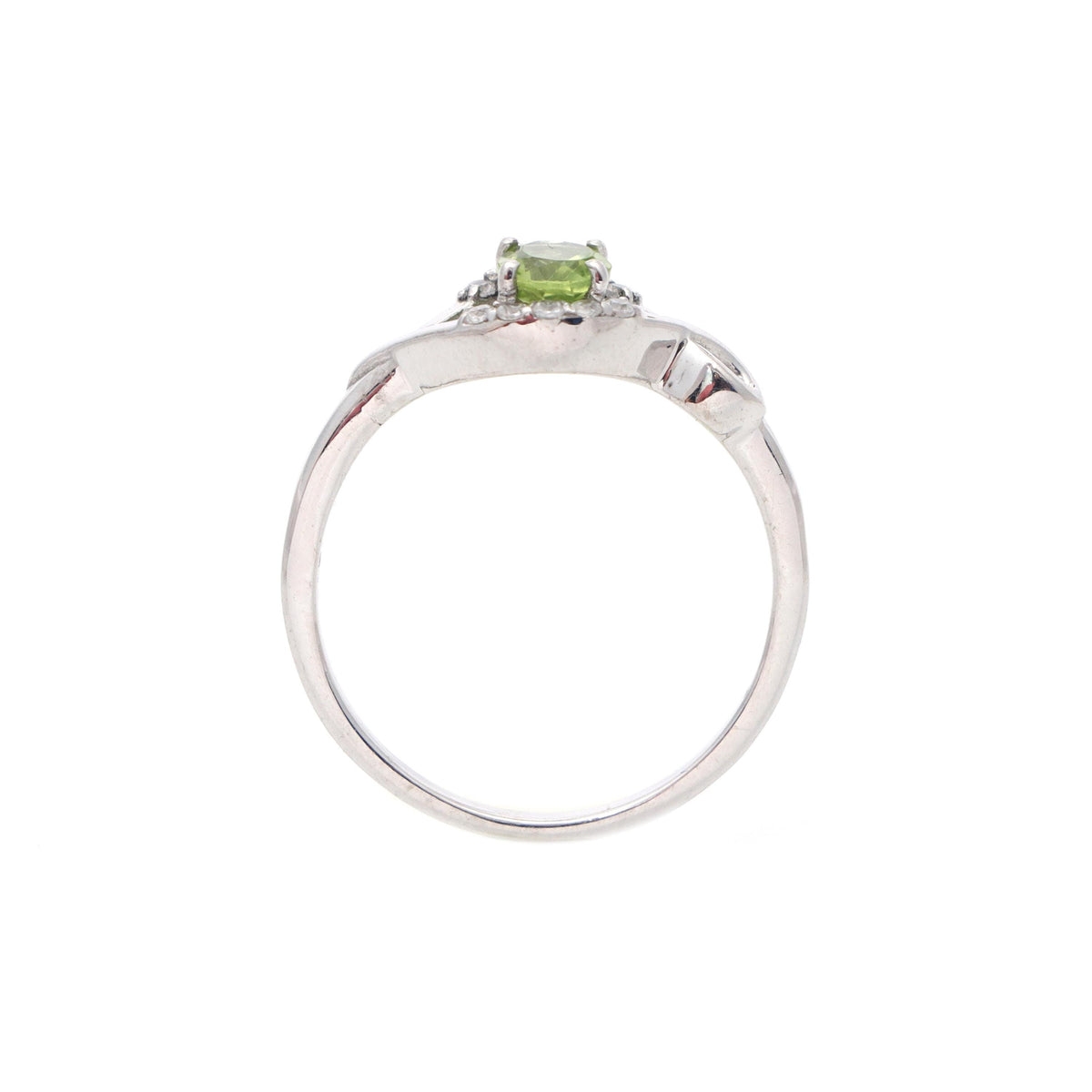 Oval Peridot Ring: Sterling Silver August Birthstone Ring