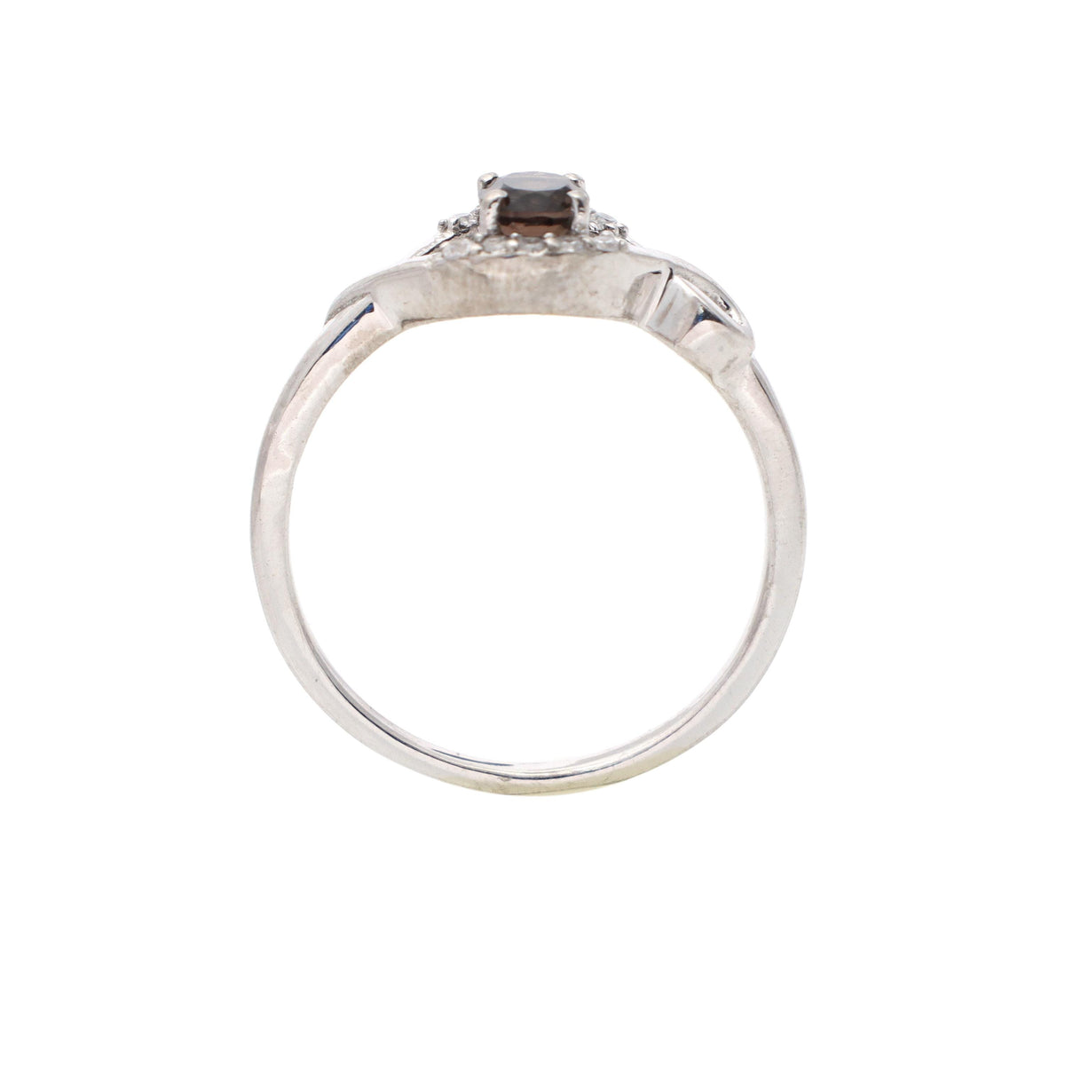 Smoky Quartz Ring: Minimalist 925 Sterling Silver, June Birthstone
