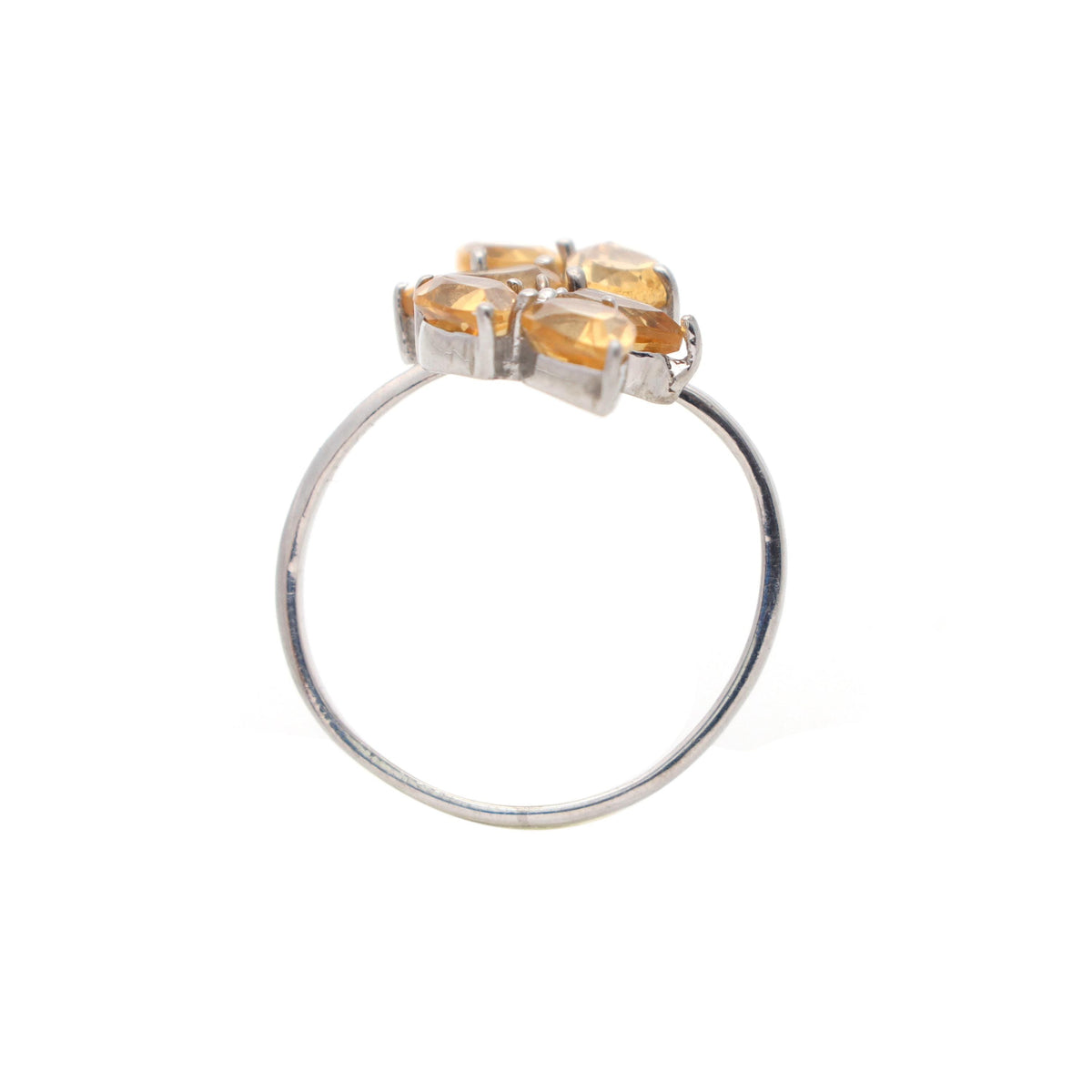 Handmade Citrine Ring: Sterling Silver Yellow Gemstone, Gifts For Her