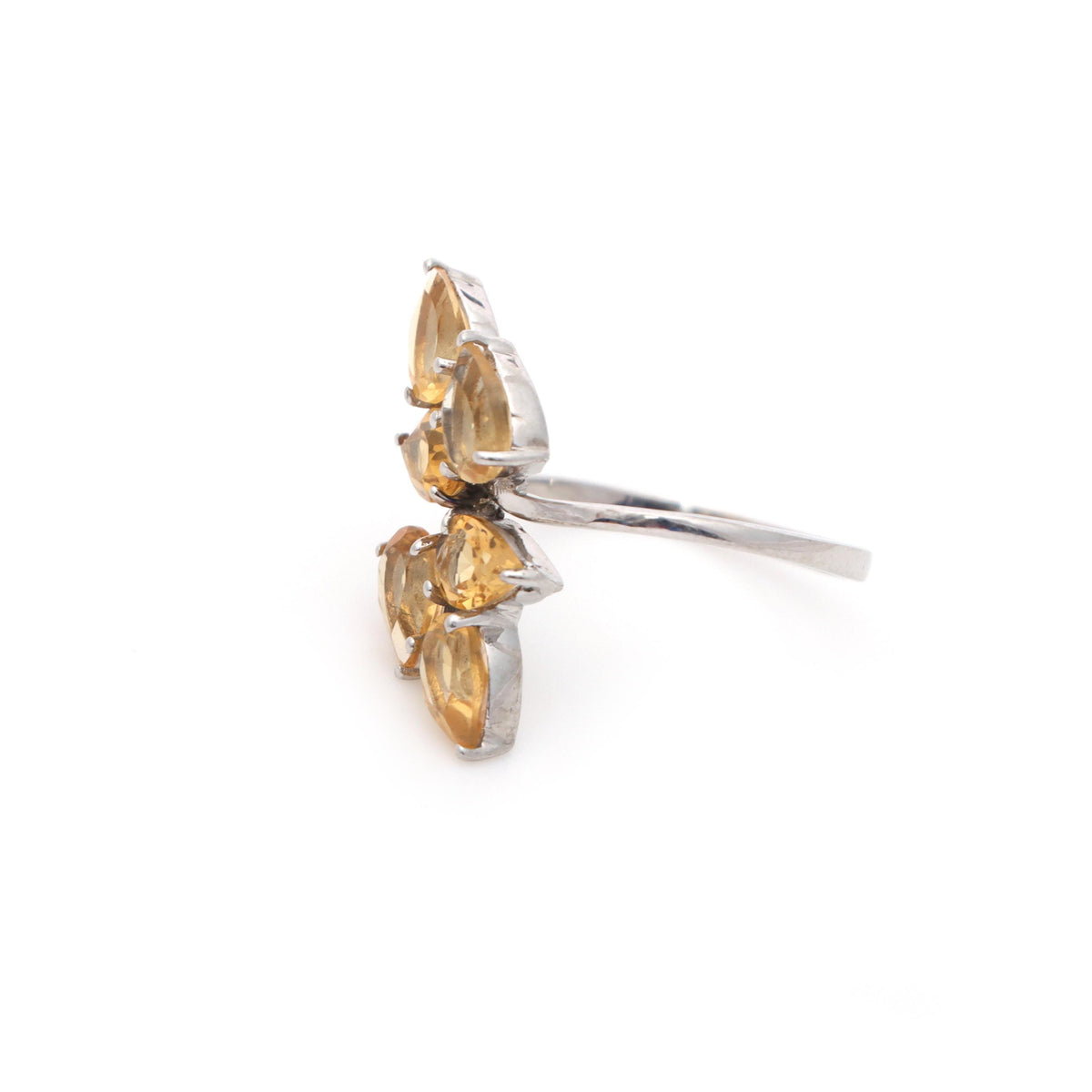Handmade Citrine Ring: Sterling Silver Yellow Gemstone, Gifts For Her