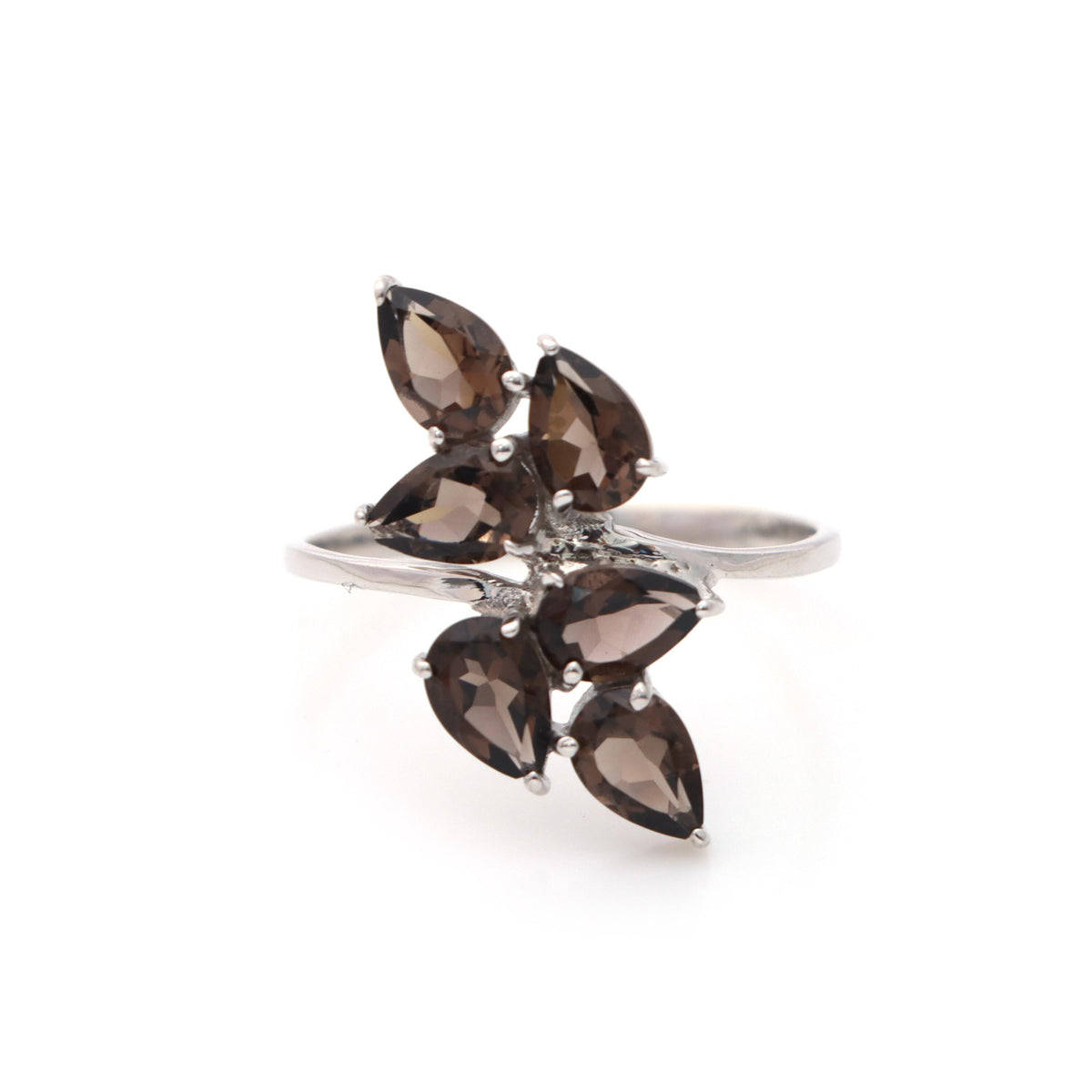 Smoky Quartz Ring Sterling Silver November Birthstone Gift for Her