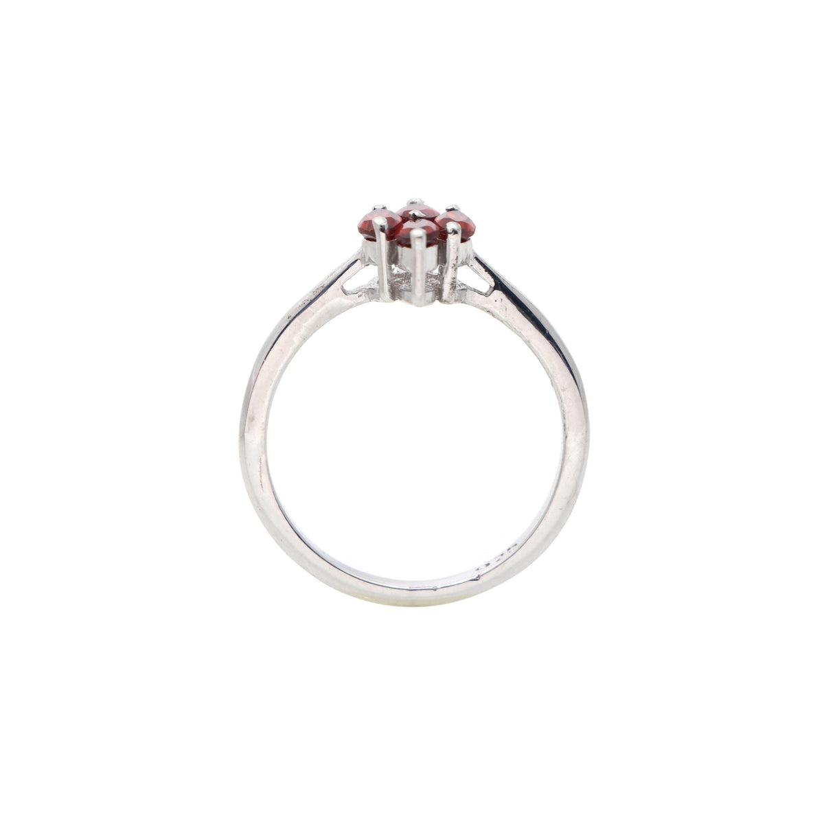 Garnet Ring Sterling Silver January Birthstone Gift for Her