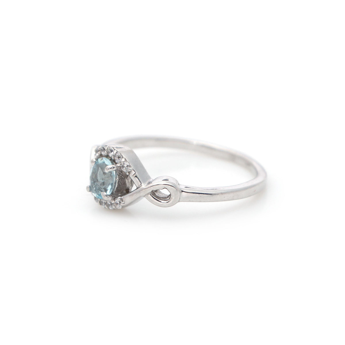 Blue Topaz Sterling Silver Ring: December Birthstone Jewelry