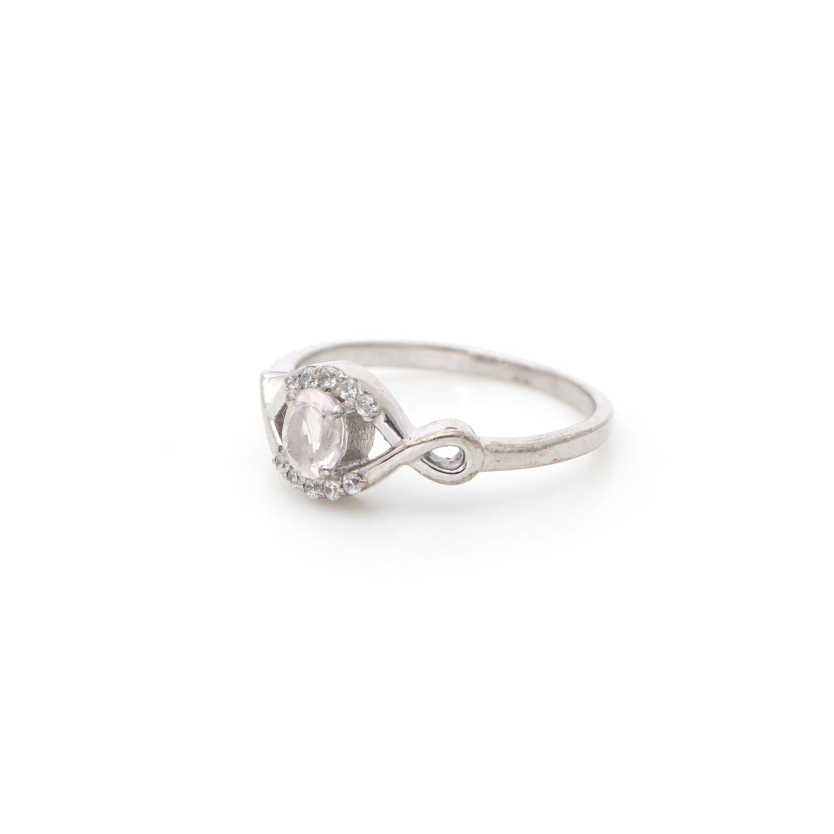 Oval Rose Quartz Ring: Minimalist Sterling Silver Jewelry