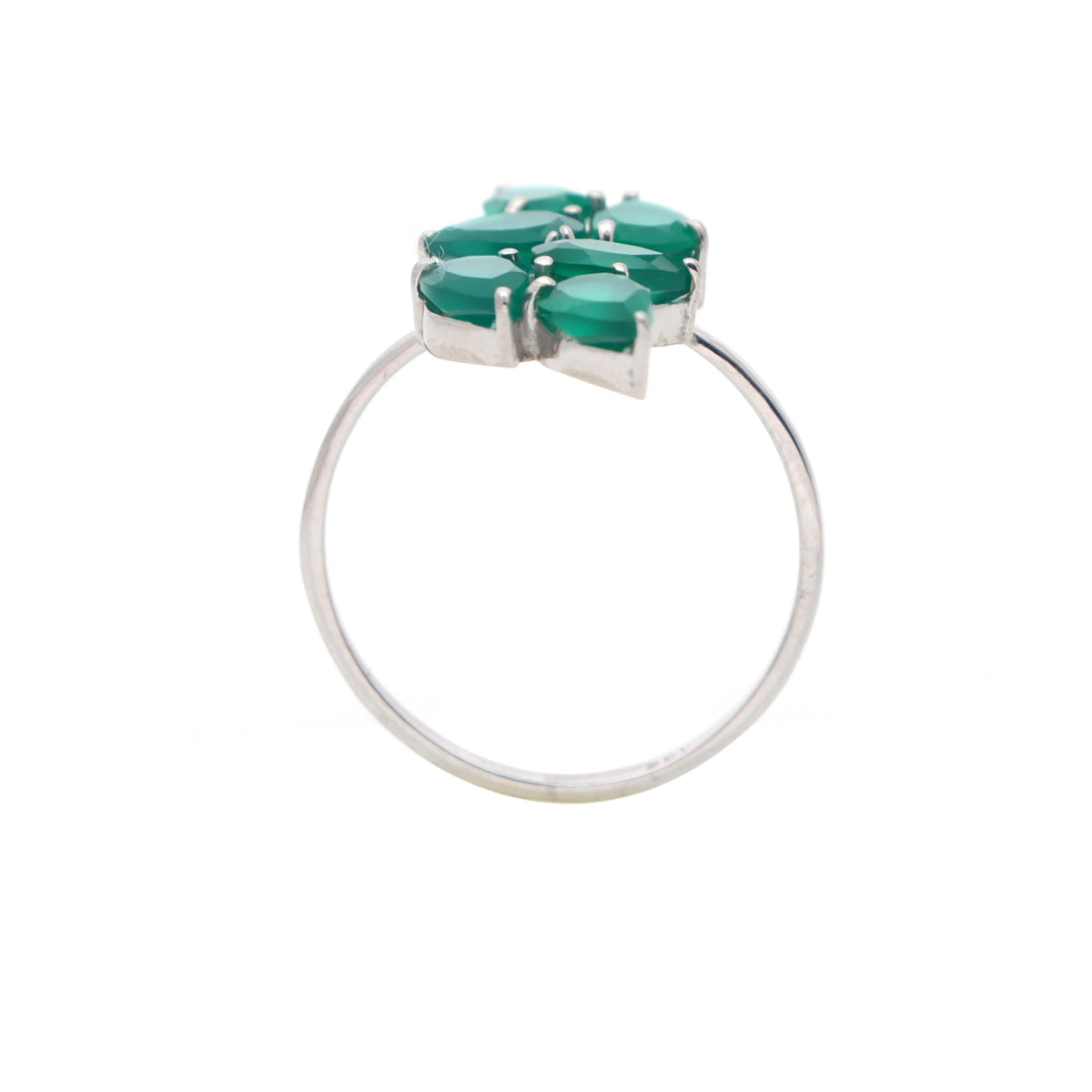 Green Onyx Ring: 925 Sterling Silver Statement Pear Cut Ring gifts