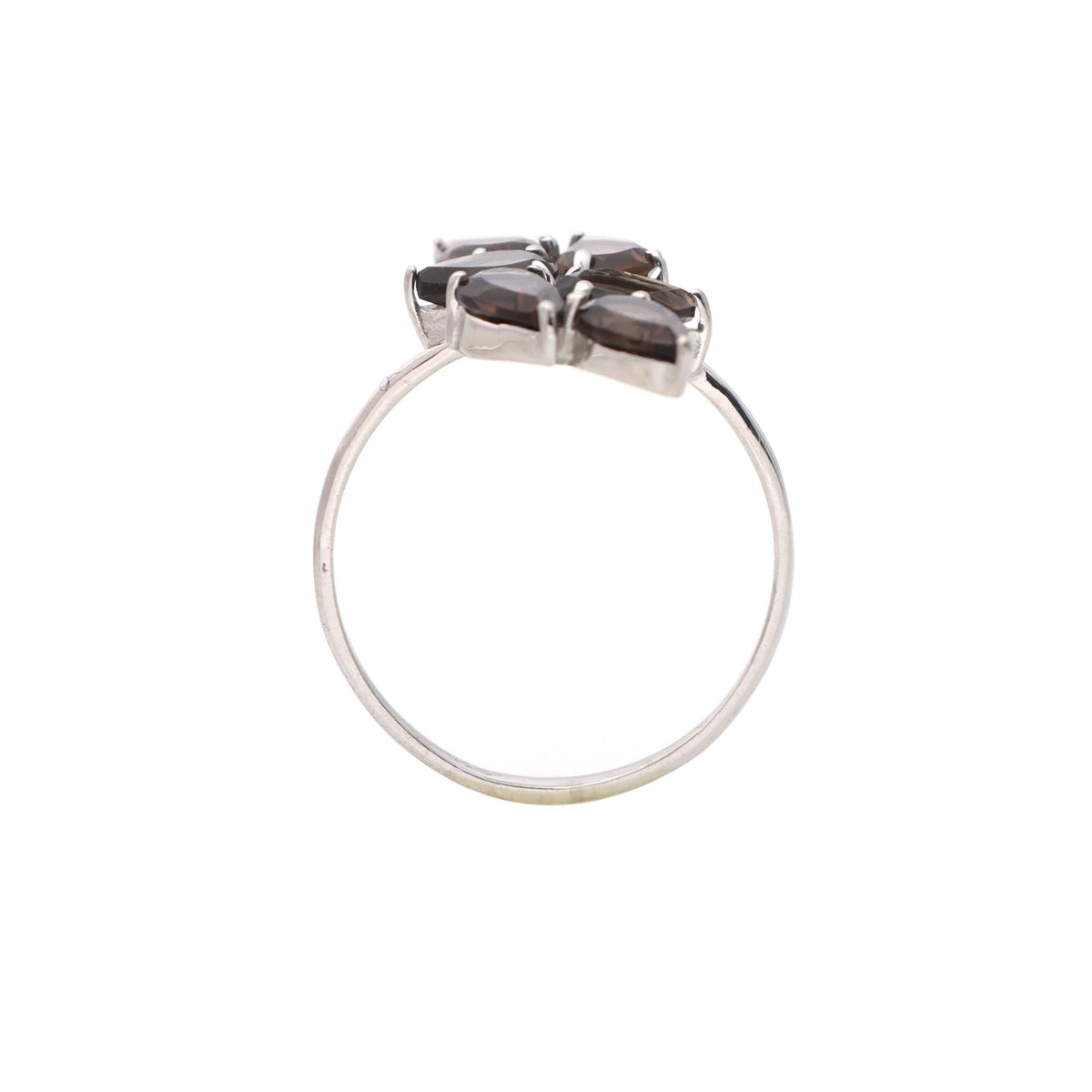 Smoky Quartz Ring Sterling Silver November Birthstone Gift for Her