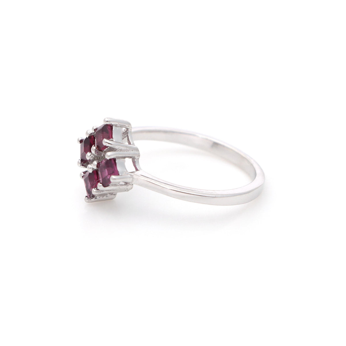 Rhodolite Garnet Ring, 925 Sterling Silver Gemstone Jewelry, Handmade Boho Anniversary Gift