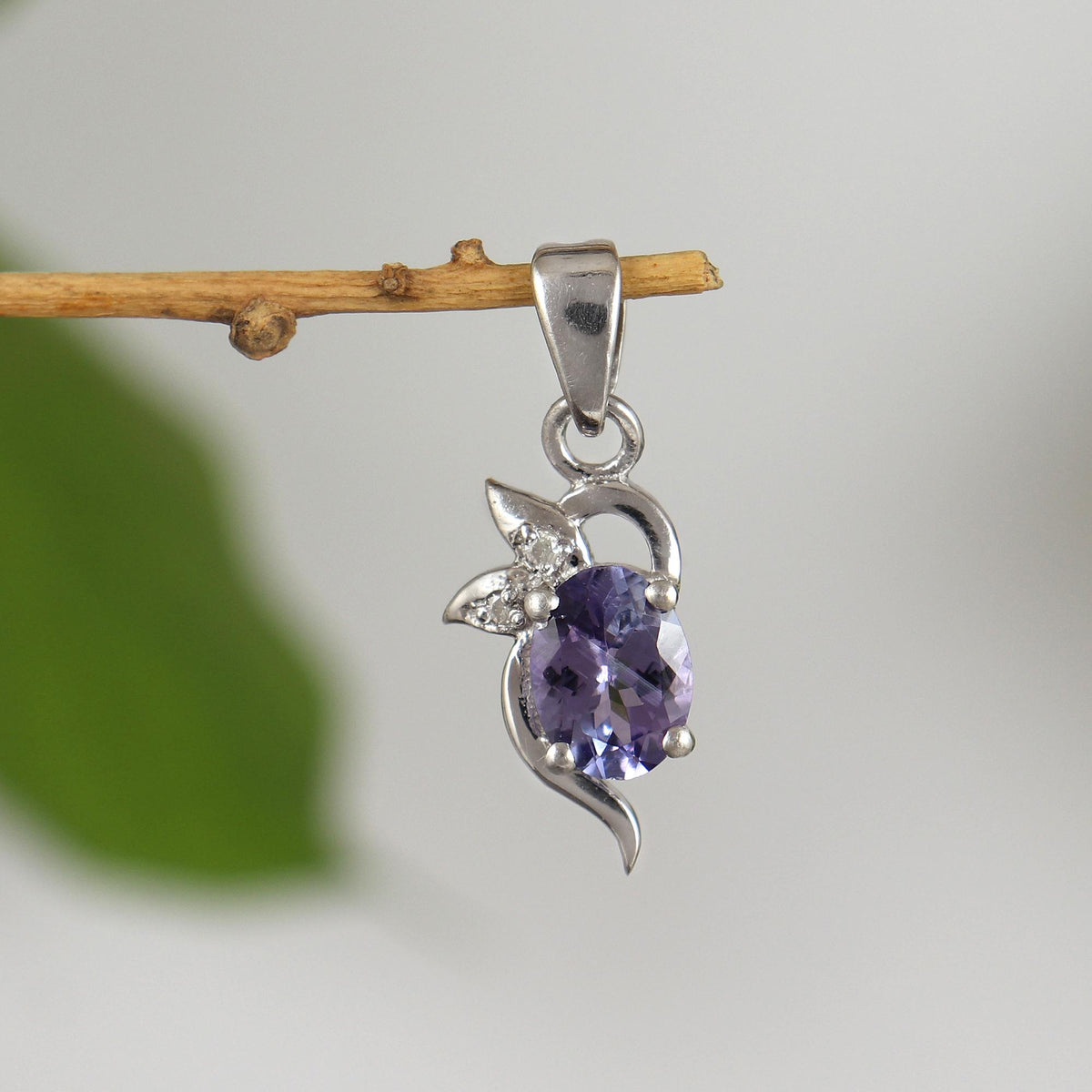 Tanzanite Pendant-Gemstone Dainty Pendant-Sterling Silver Jewelry-Tanzanite Necklace