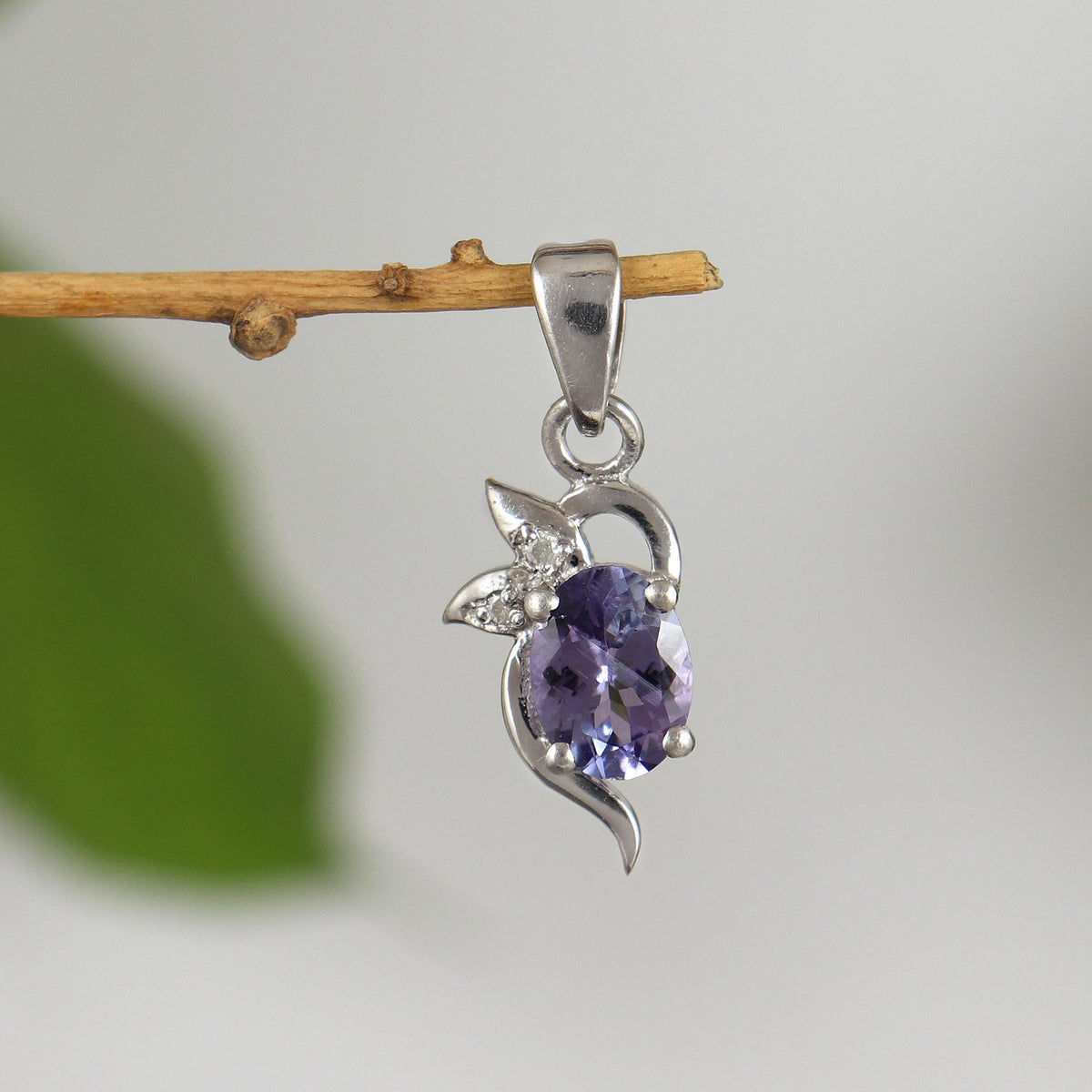 Tanzanite Pendant-Gemstone Dainty Pendant-Sterling Silver Jewelry-Tanzanite Necklace