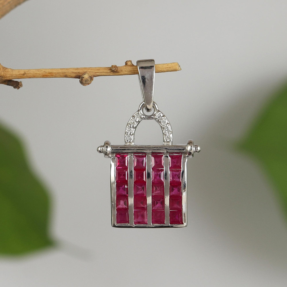 Ruby Pendant: Sterling Silver July Birthstone Necklace