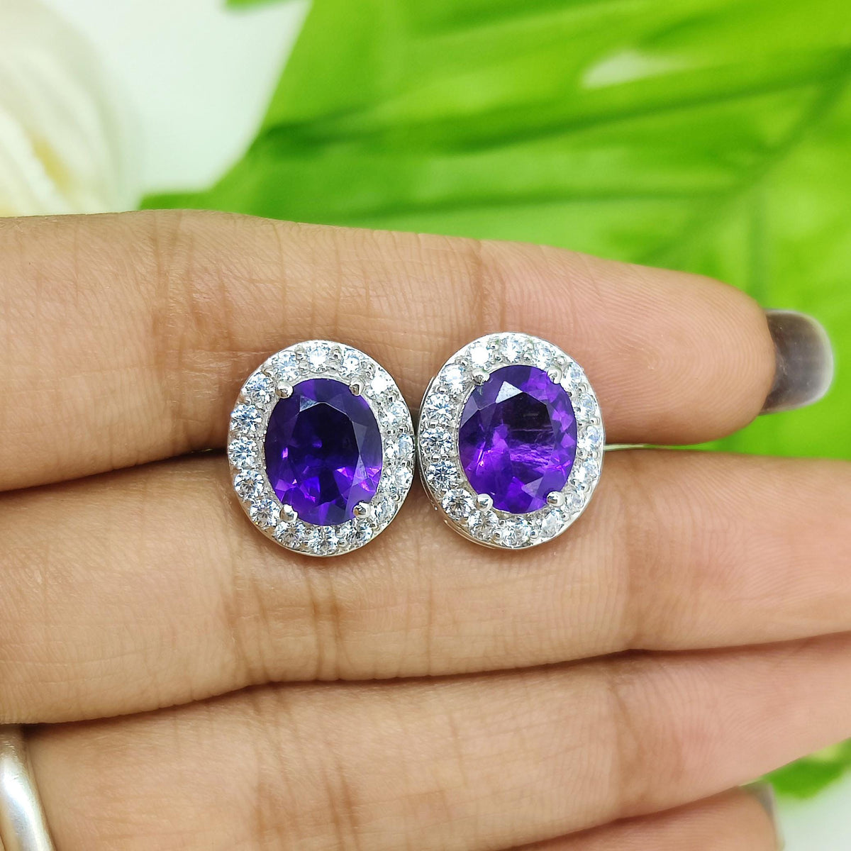 Natural African Amethyst Cufflinks-925 Sterling Silver Jewelry-Gemstone Cluster Cufflinks-Minimalist Amethyst Jewelry-Mother's Day Gift