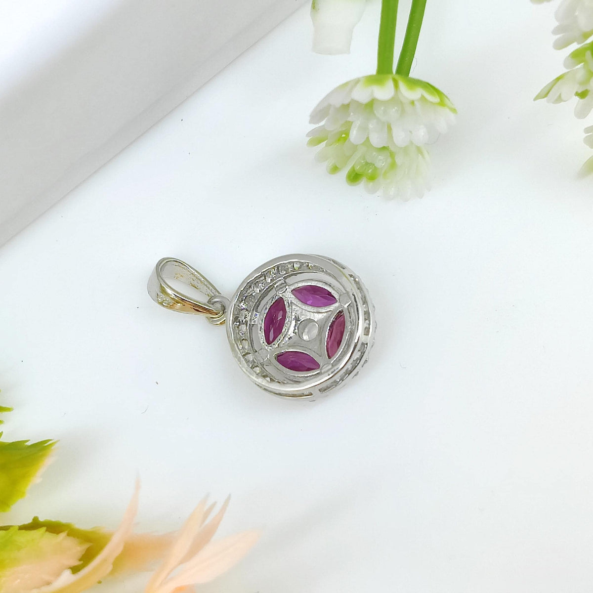 Natural Rhodolite Garnet Pendant-925 Sterling Silver-Marquise Gemstone-June Birthstone Pendants-Rhodolite Garnet Jewelry-Anniversary Gift