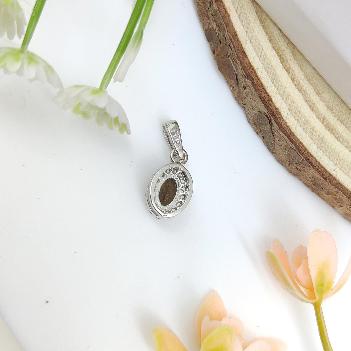 Handmade Sterling Silver Smoky Quartz Pendant Necklace: November Birthstone