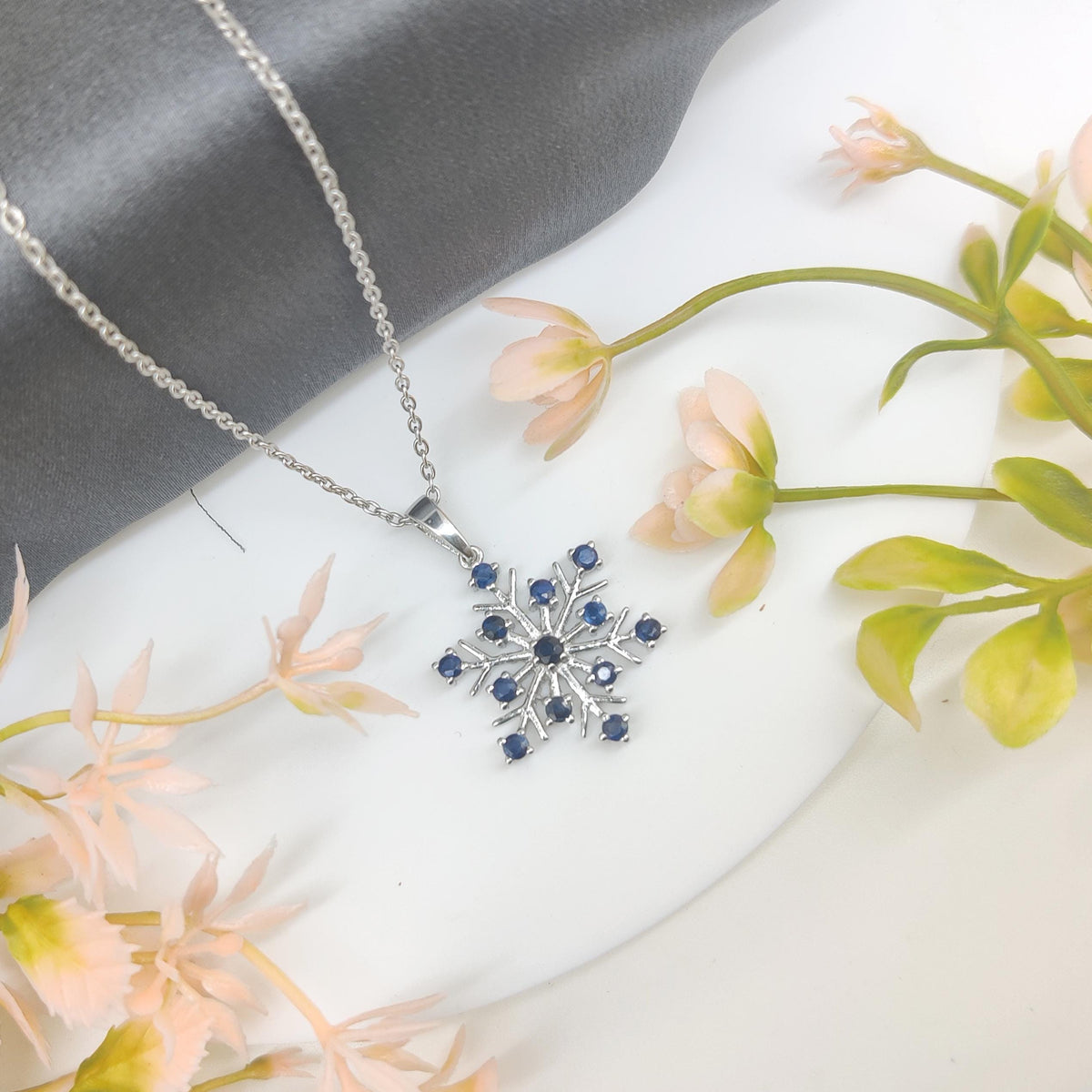 Natural Blue Sapphire Pendant-925 Sterling Silver Jewelry-September Birthstone-Sapphire Jewelry