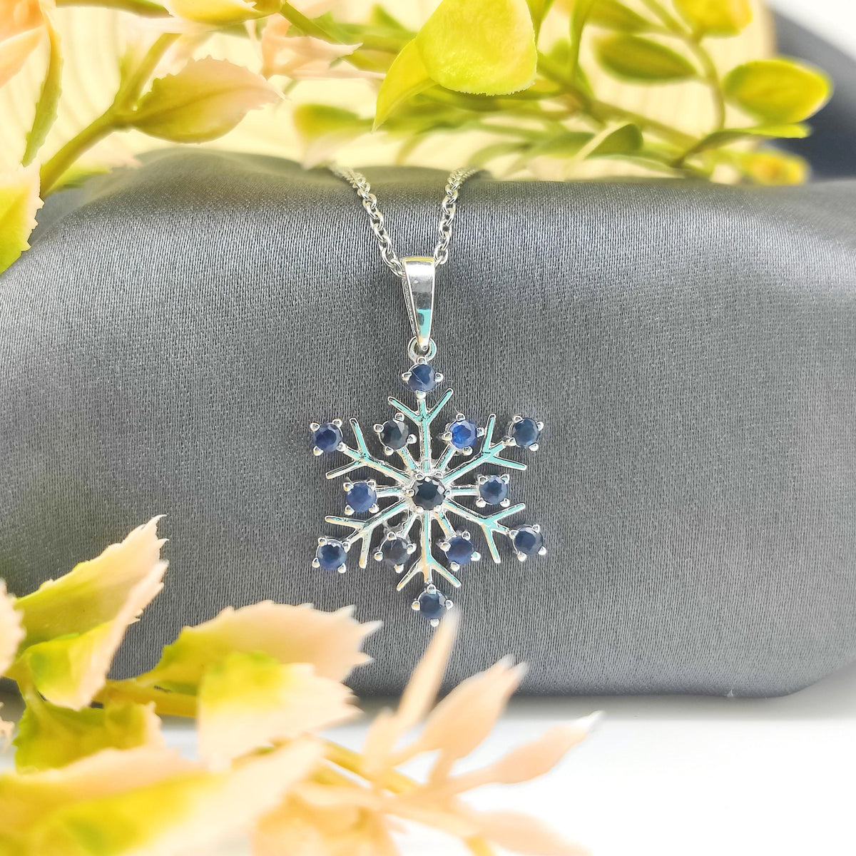 Natural Blue Sapphire Pendant-925 Sterling Silver Jewelry-September Birthstone-Sapphire Jewelry