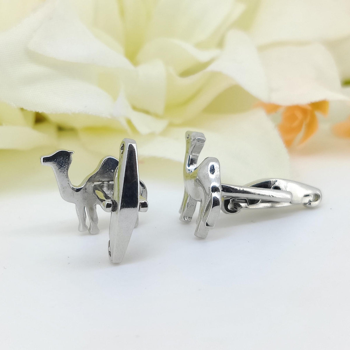 Desert Camel Cufflinks-925 Sterling Silver Cufflinks-Minimalist Cufflinks for men's-Handmade Jewelry-Silver Animal Cufflinks-Birthday Gift