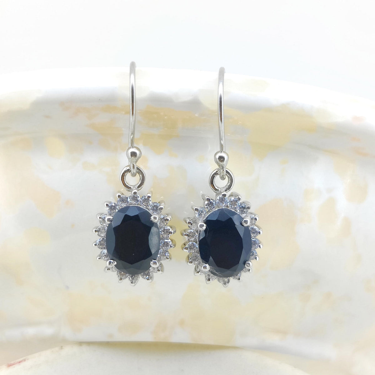 Natural Black Onyx Earring-925 Sterling Silver -July Birthstone-Black Onyx Jewelry