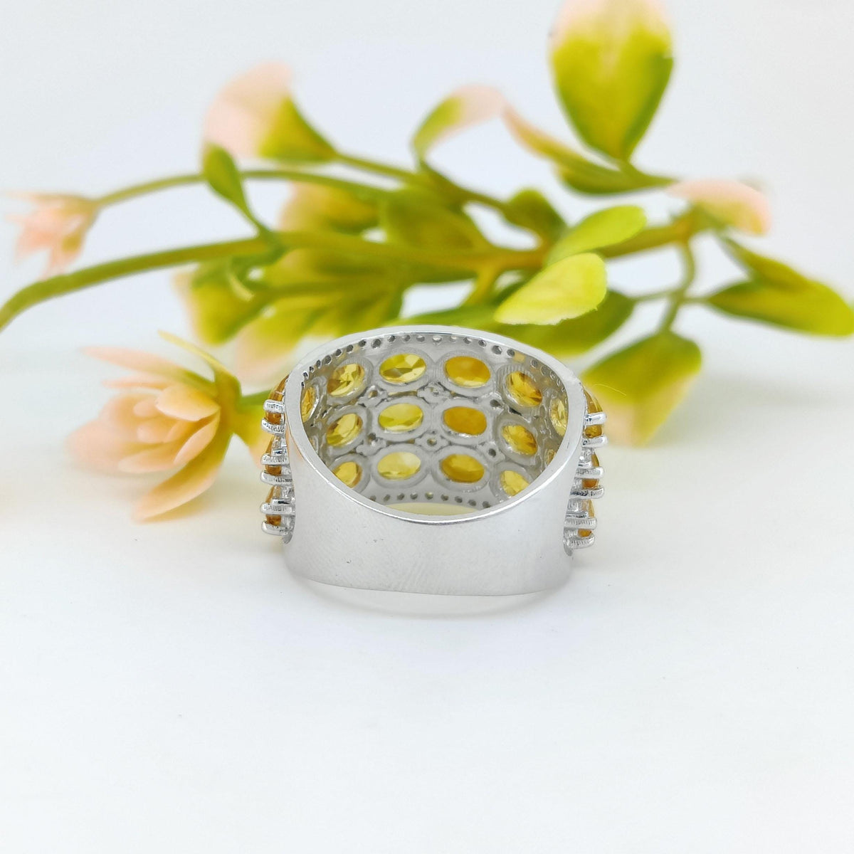 Oval Citrine Sterling Silver Ring: November Birthstone Jewelry