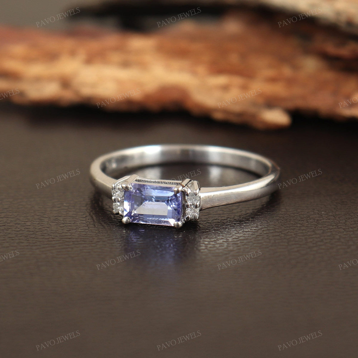 Natural Tanzanite Ring-925 Sterling Silver-December Birthstone Jewelry-Gemstone Minimalist Ring-Blue Tanzanite Jewelry-Anniversary Gift