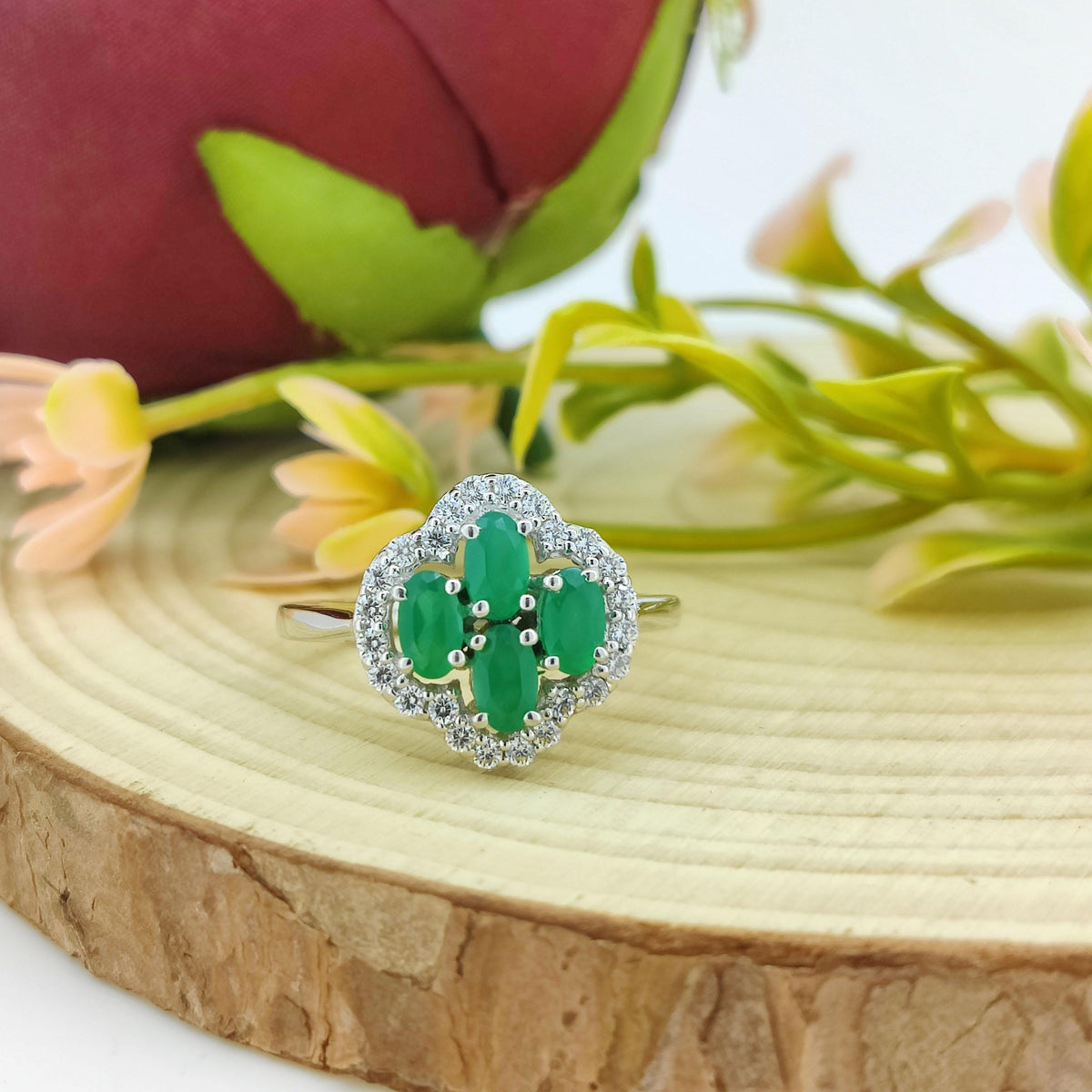 Green Onyx Ring: Sterling Silver Oval Gemstone, May Birthstone
